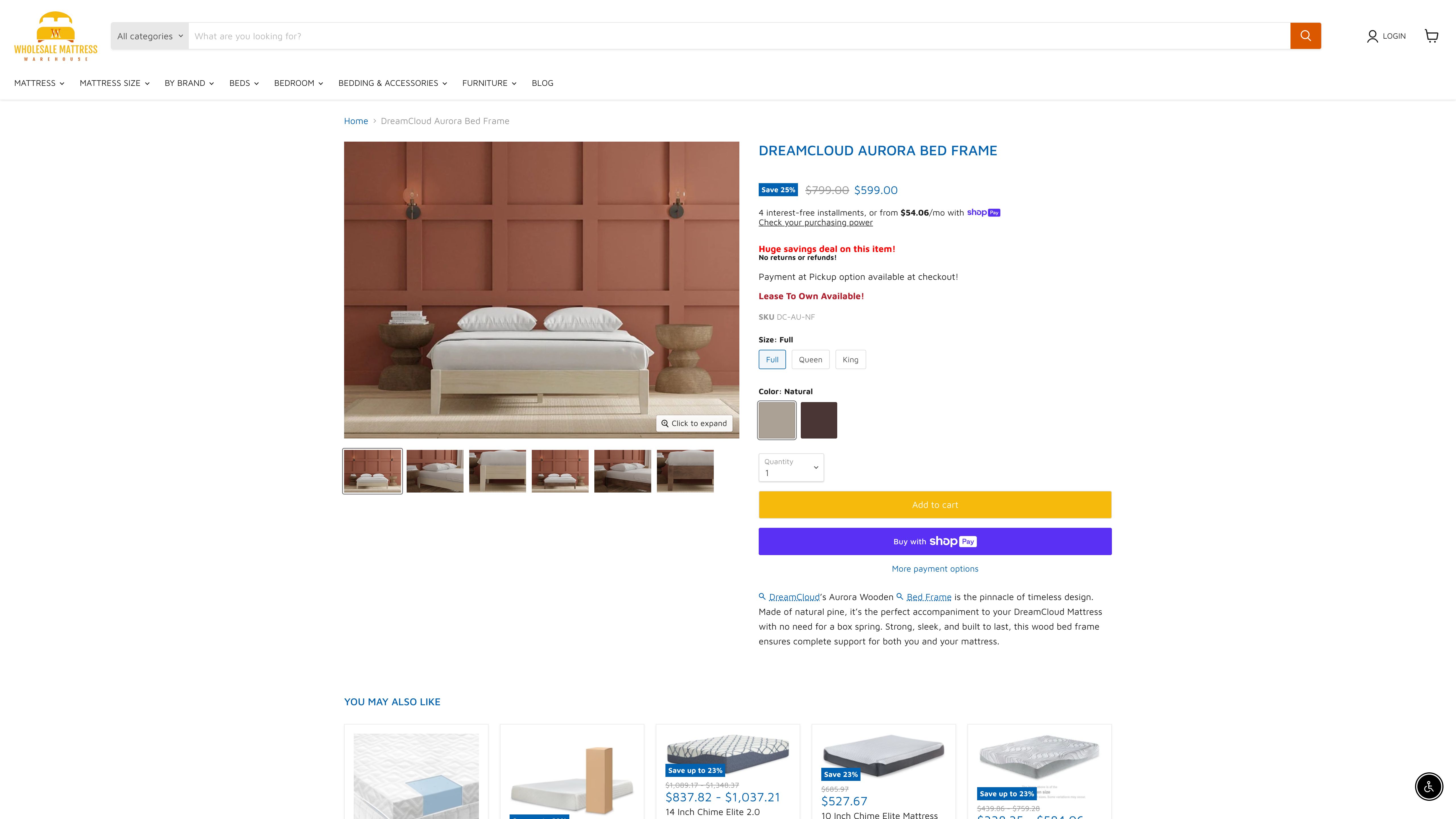 Shopify Store Designing: Wholesale Mattress Warehouse screenshot 3
