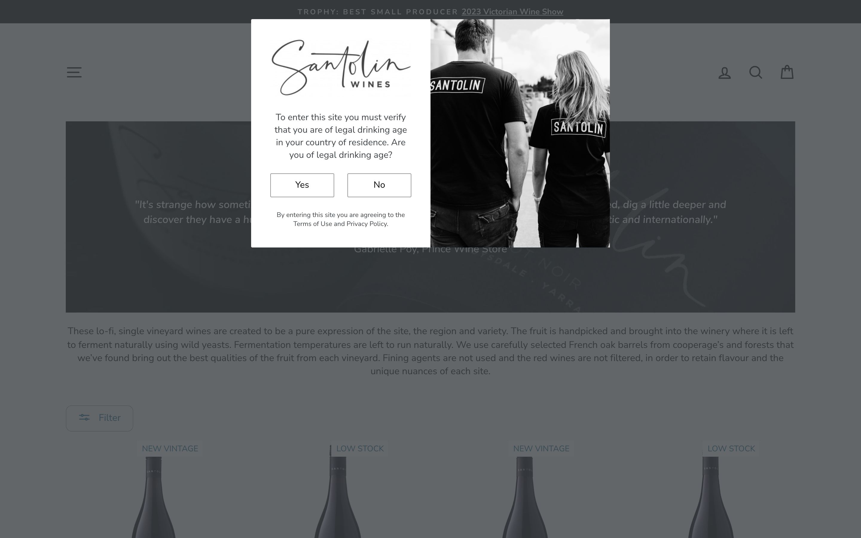 Santolin Wines screenshot 2