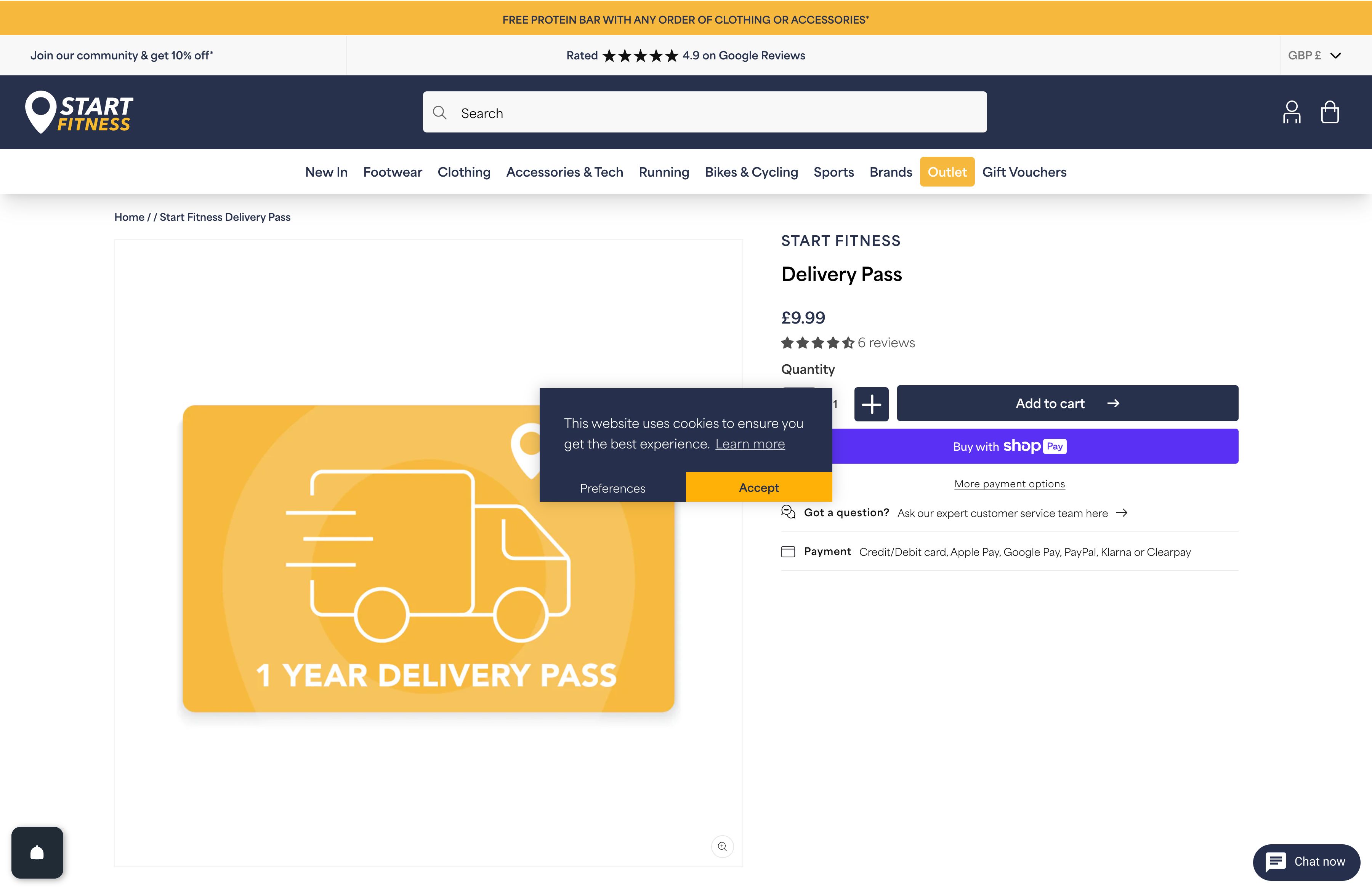 Start Fitness Shopify Plus Redesign screenshot