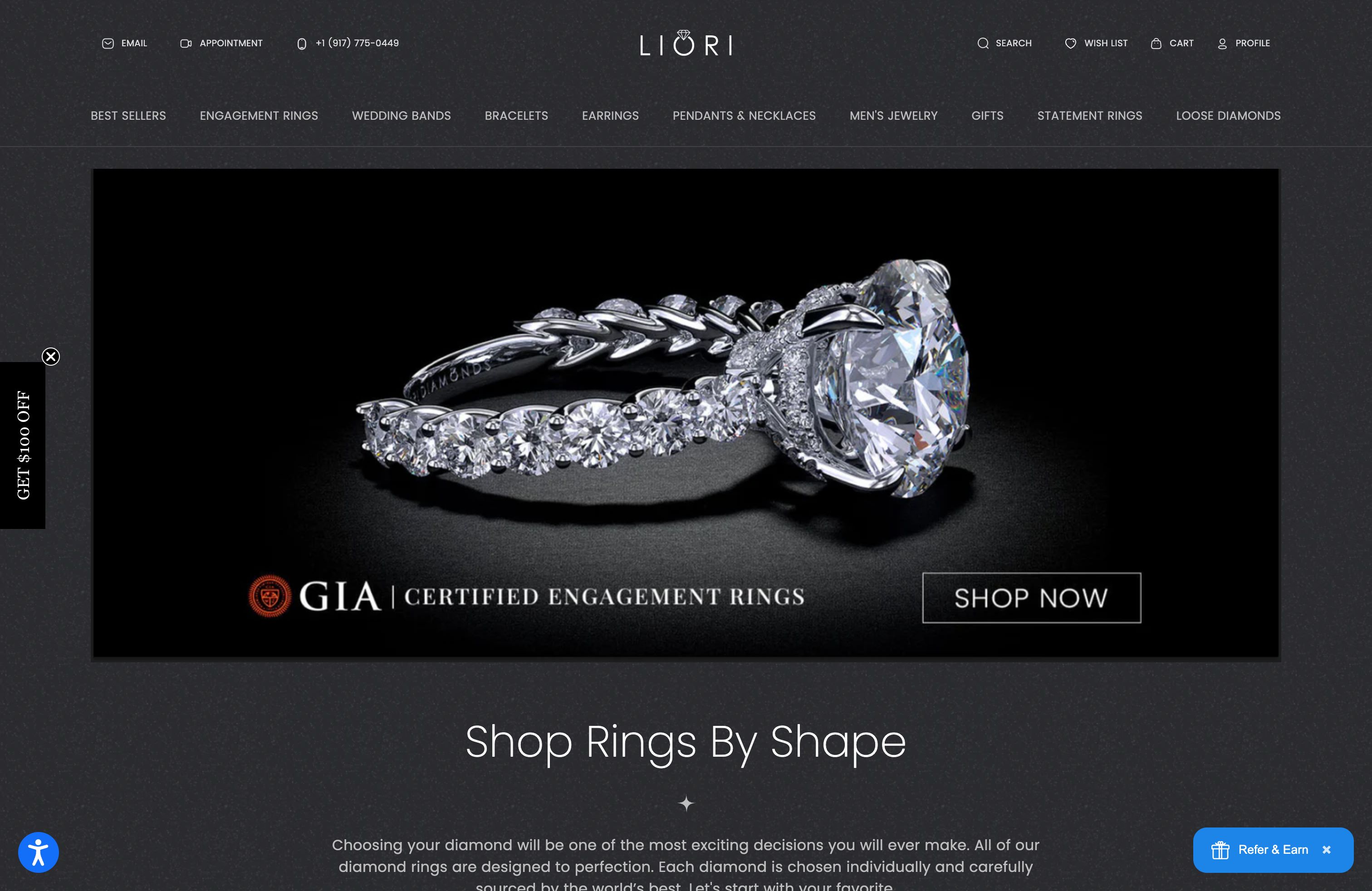Enhanced Online Presence for Liori Diamonds: Web Development & User Engagement