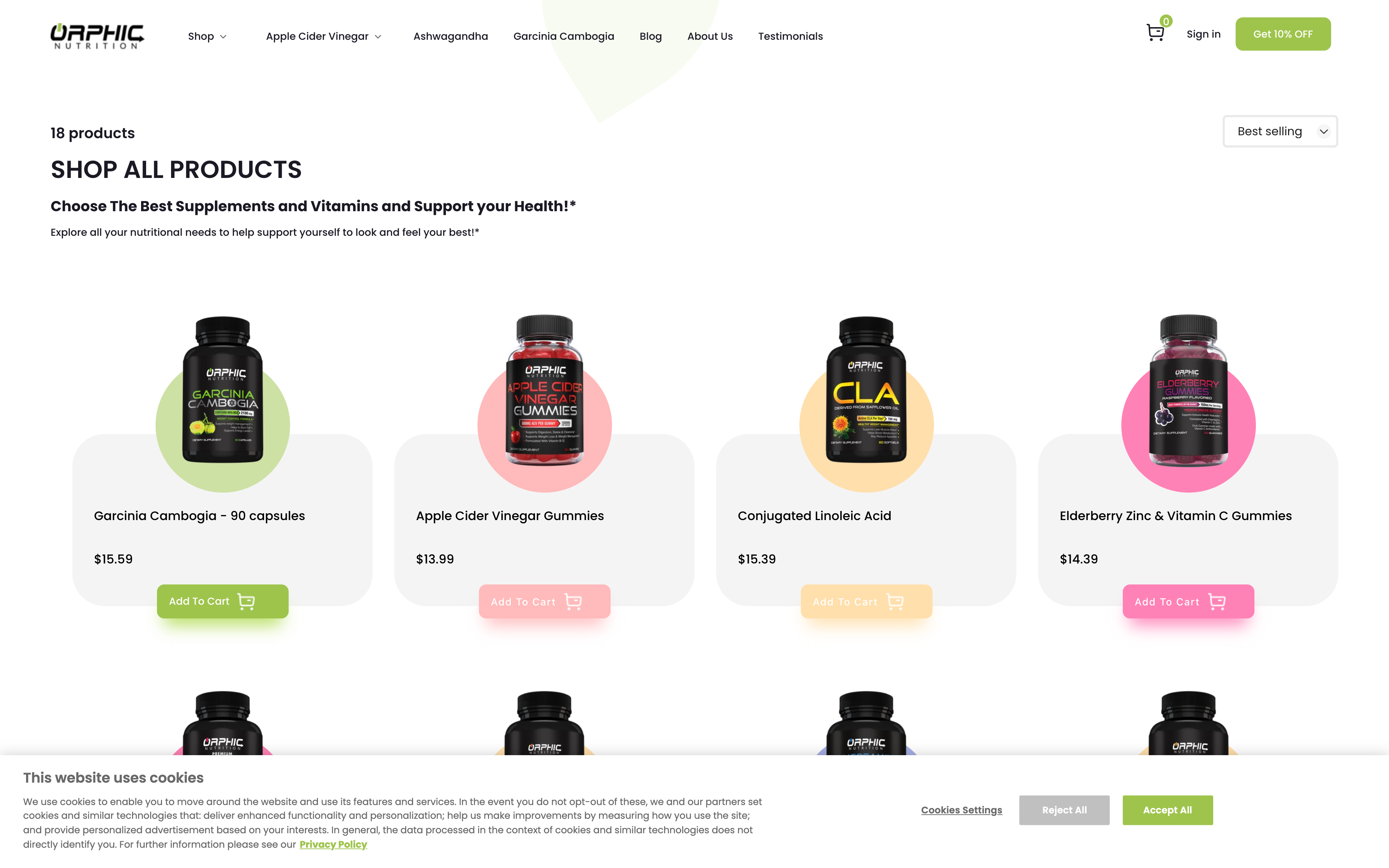 Orphic Nutrtion - A supplement brand  screenshot 6