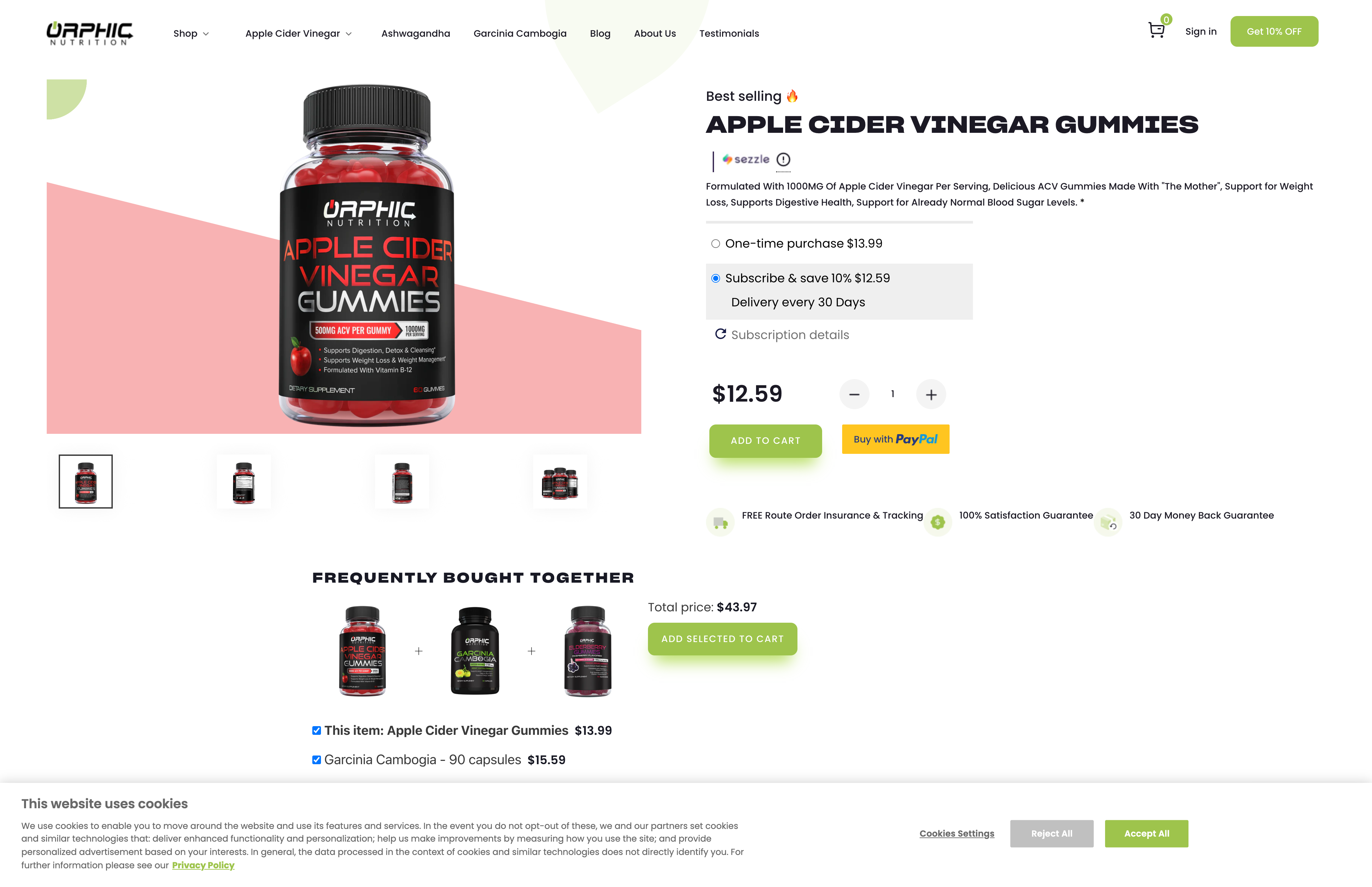 Orphic Nutrtion - A supplement brand  screenshot 5