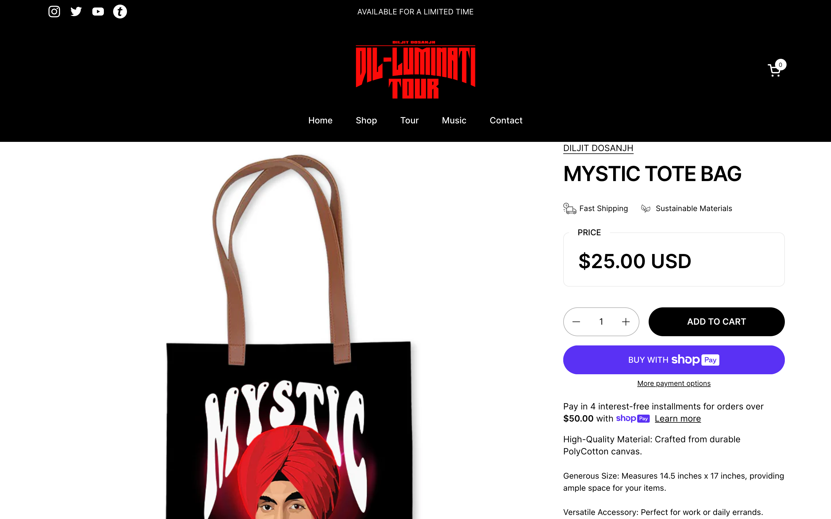 Diljit Dosanjh | Official Merch Website screenshot 4
