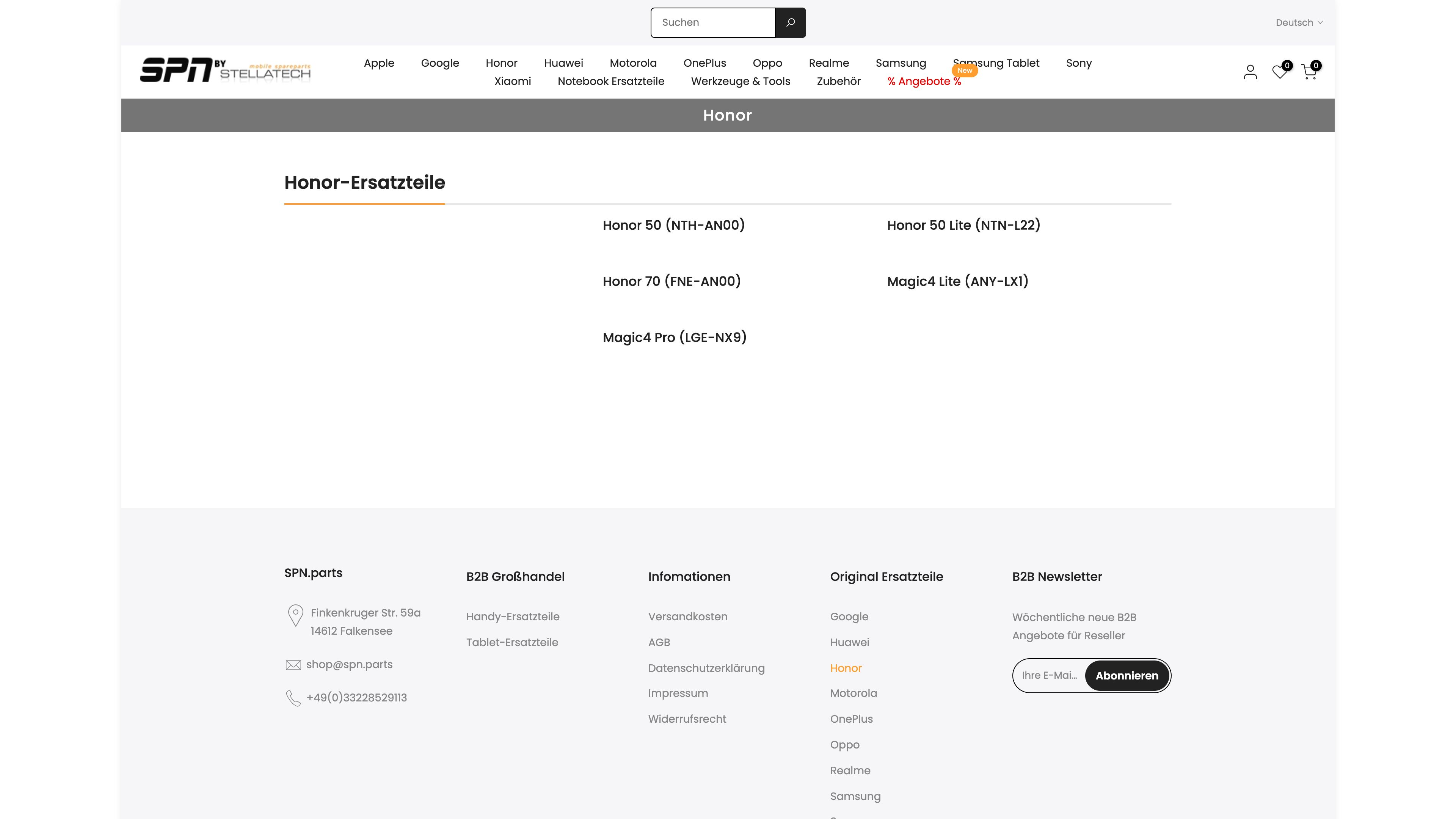 Migration von Shopware und Umsetzung B2B Features – spn.parts screenshot 3
