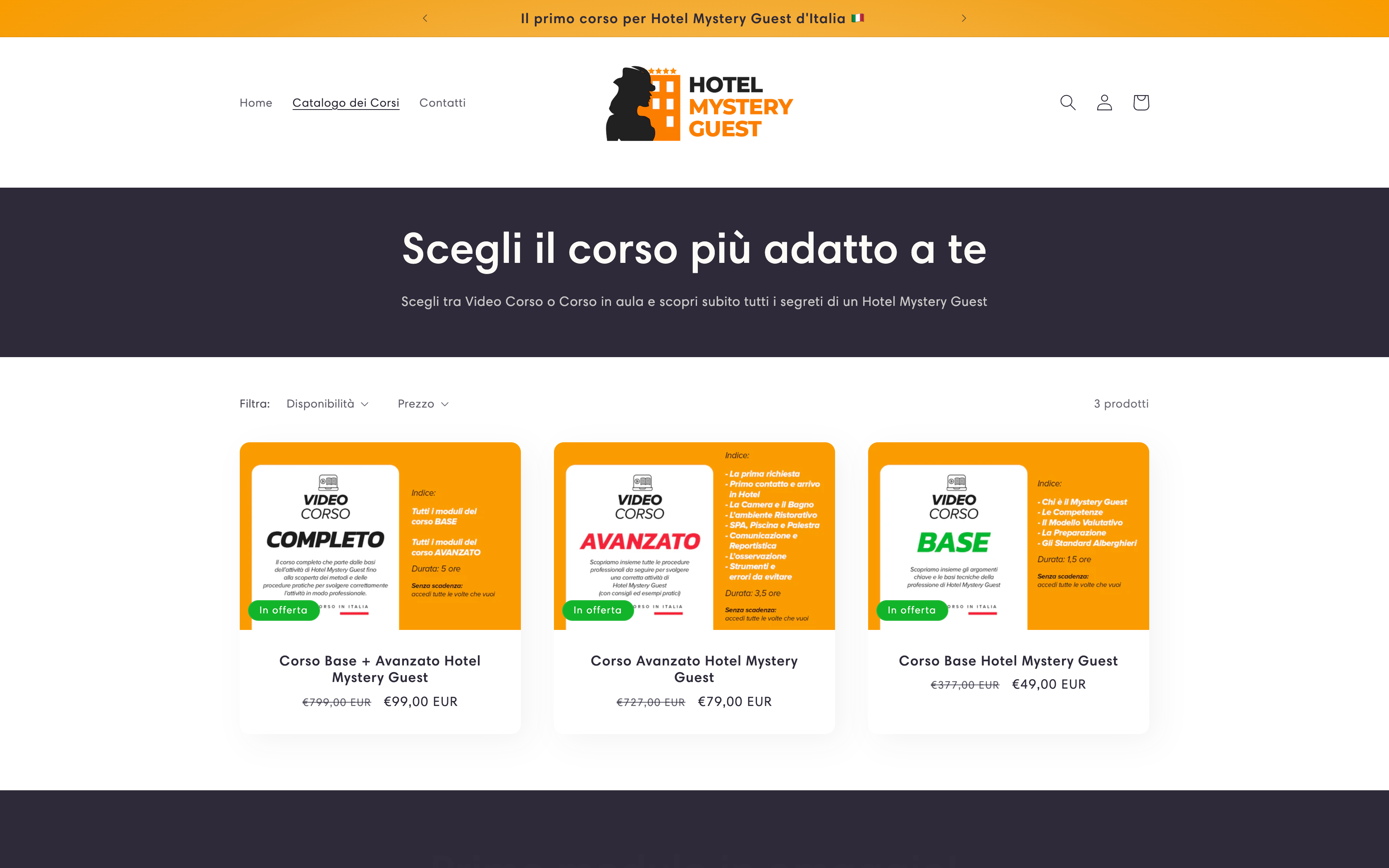 Custom E-Commerce Development for Hotel Mystery Guest: Video Training Courses