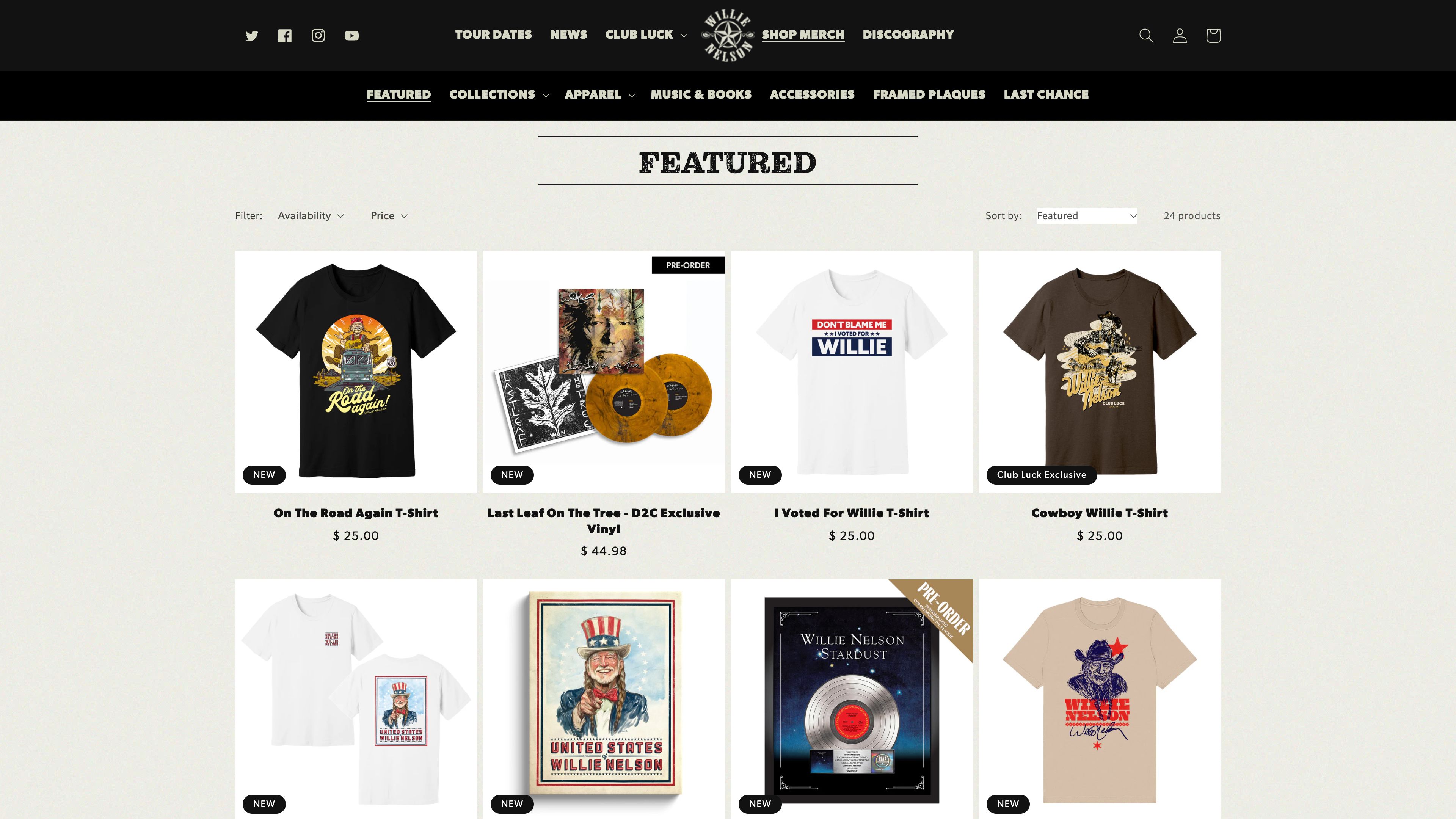 Comprehensive eCommerce & Fan Experience Solutions for Willie Nelson