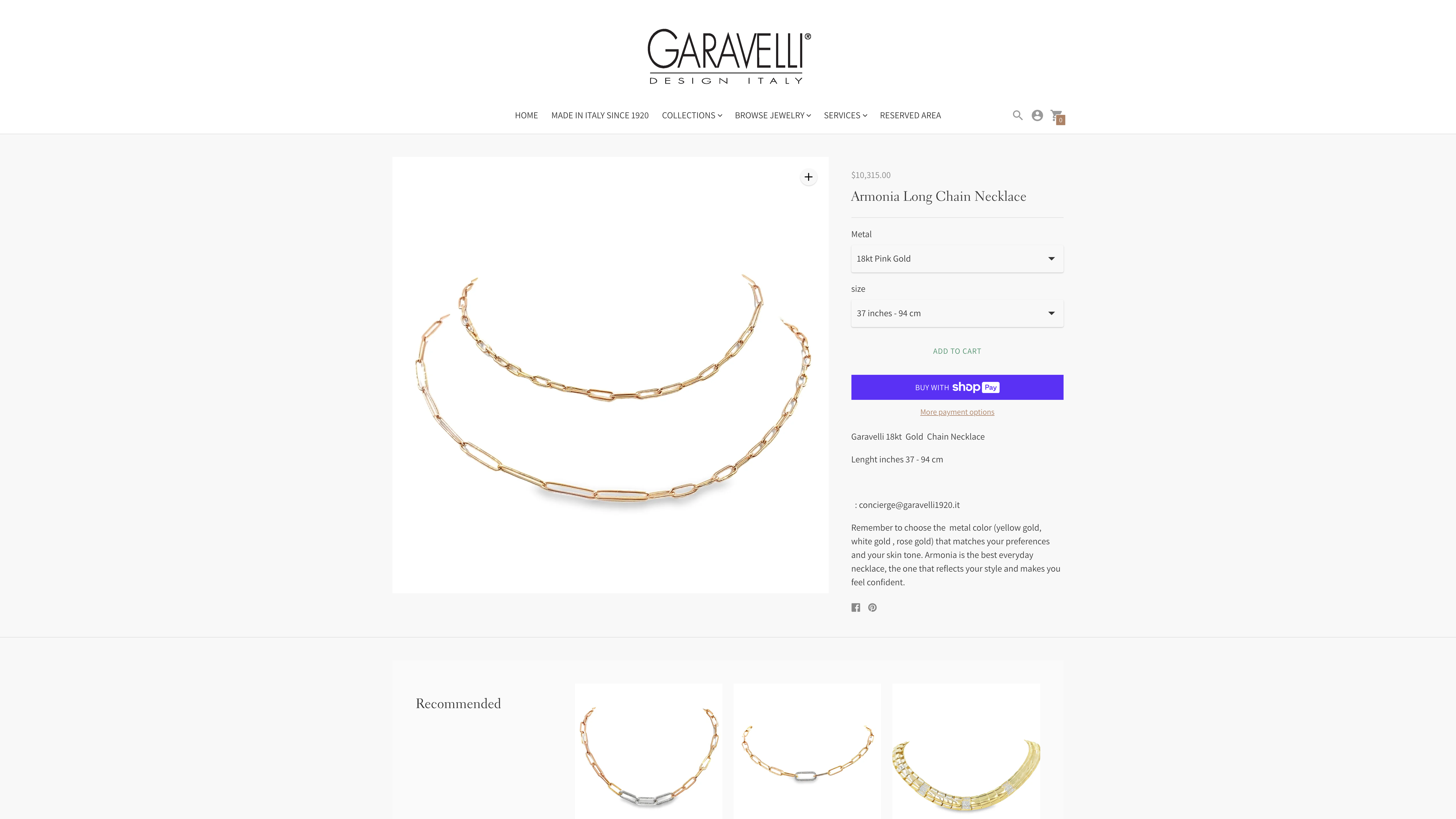 Garavelli Luxury Jewelry - Website Design & Development screenshot 5