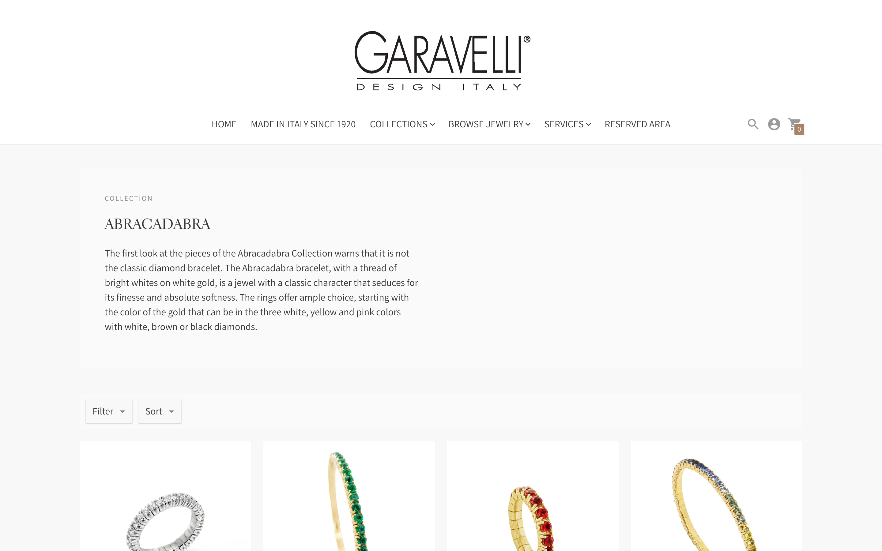 Garavelli Luxury Jewelry - Website Design & Development screenshot 6