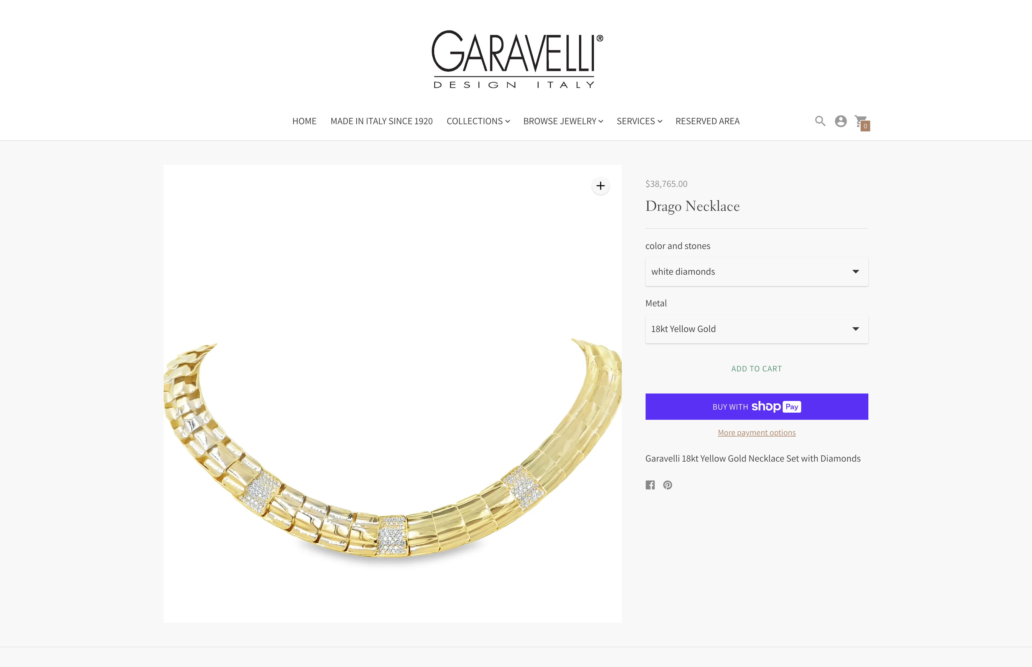 Garavelli Luxury Jewelry - Website Design & Development screenshot 4