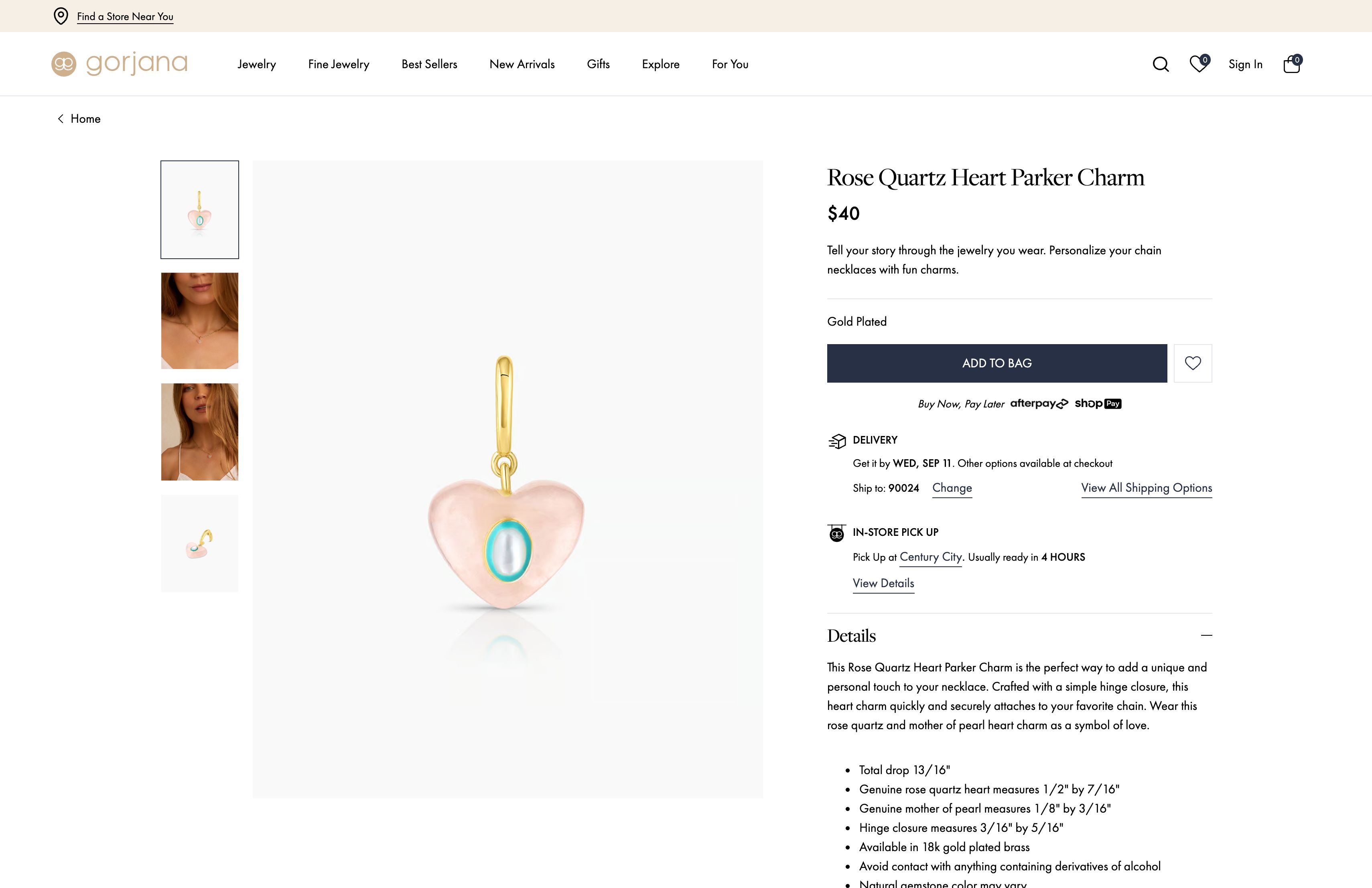 Gorjana | Redesign screenshot 3