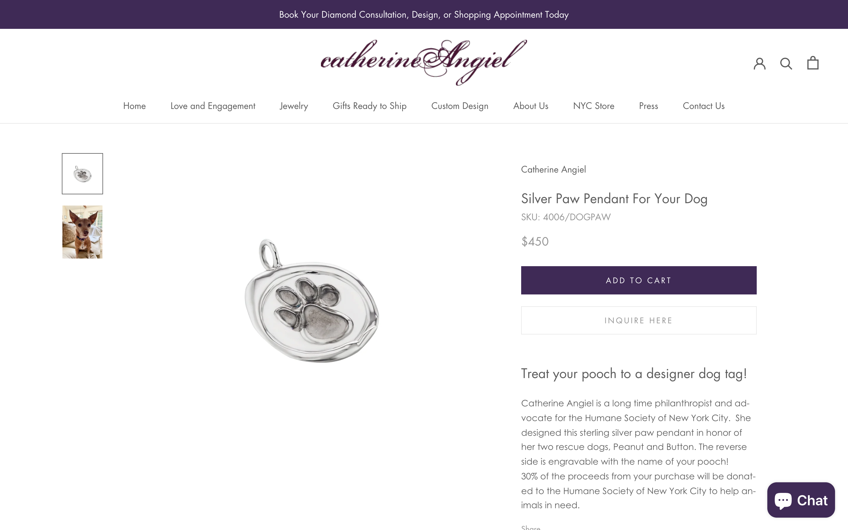 Catherine Angiel Shopify Store Design and Development screenshot 4