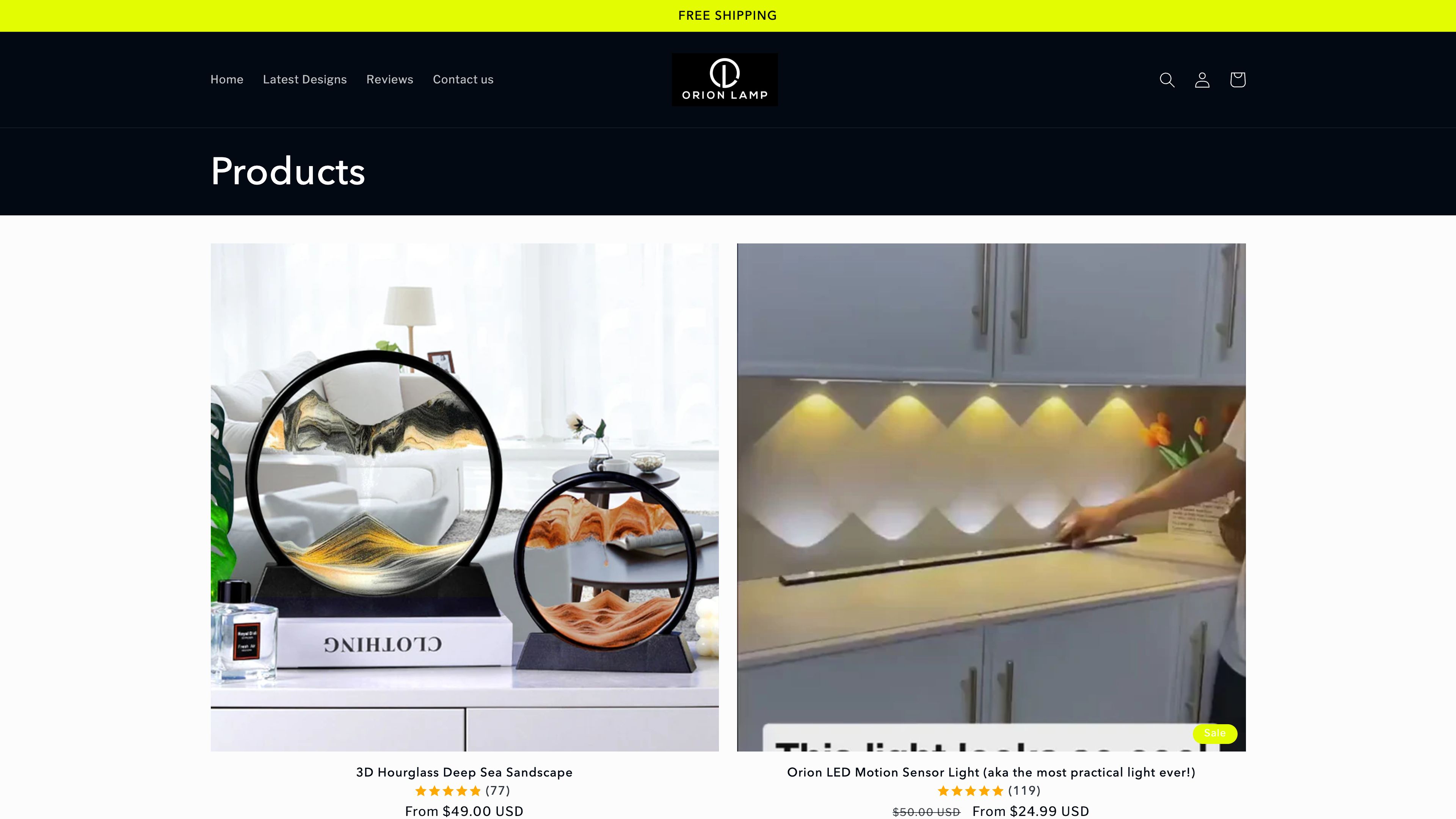 Lighting Store Site Redesign screenshot