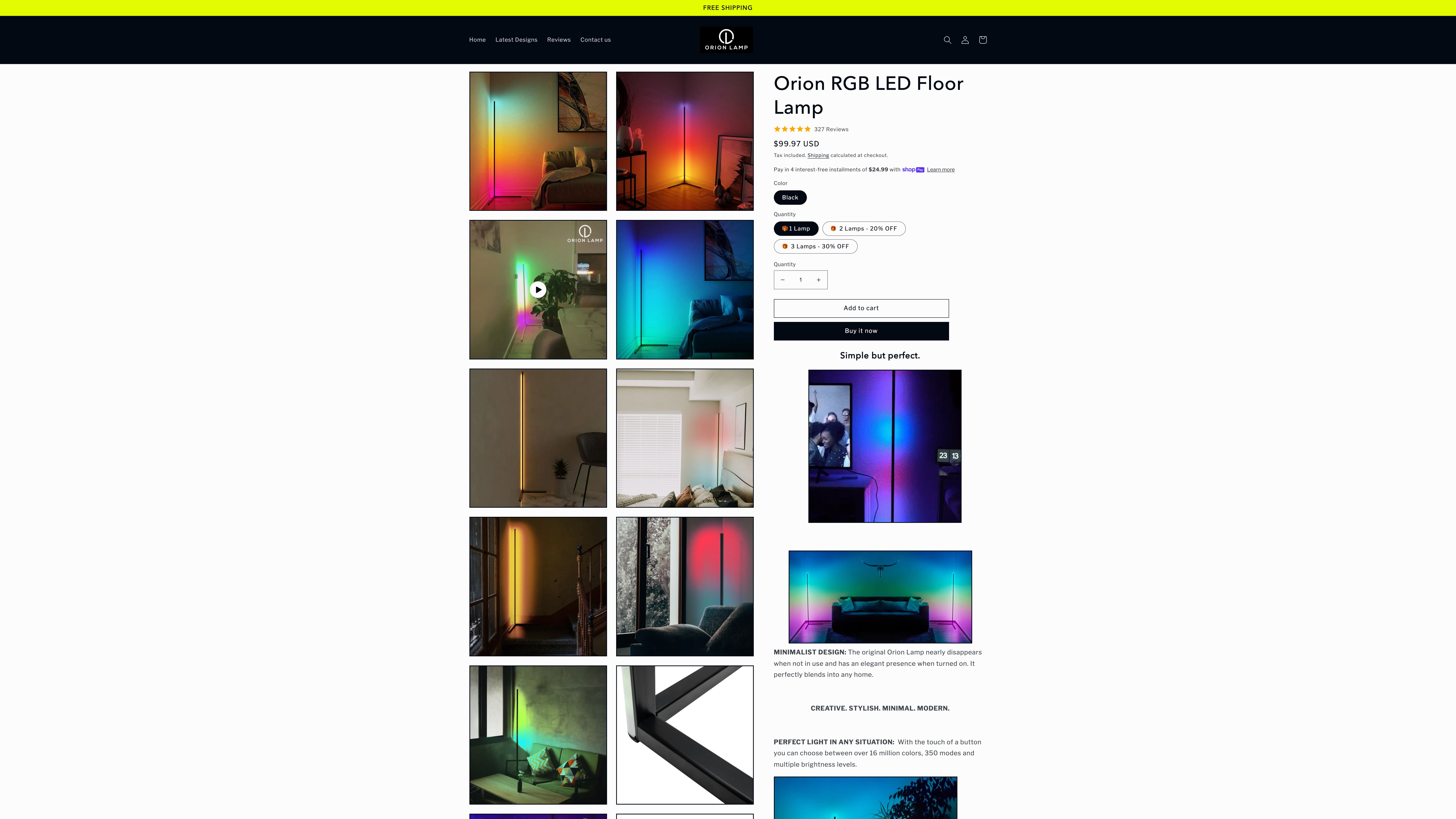 Lighting Store Site Redesign screenshot 2