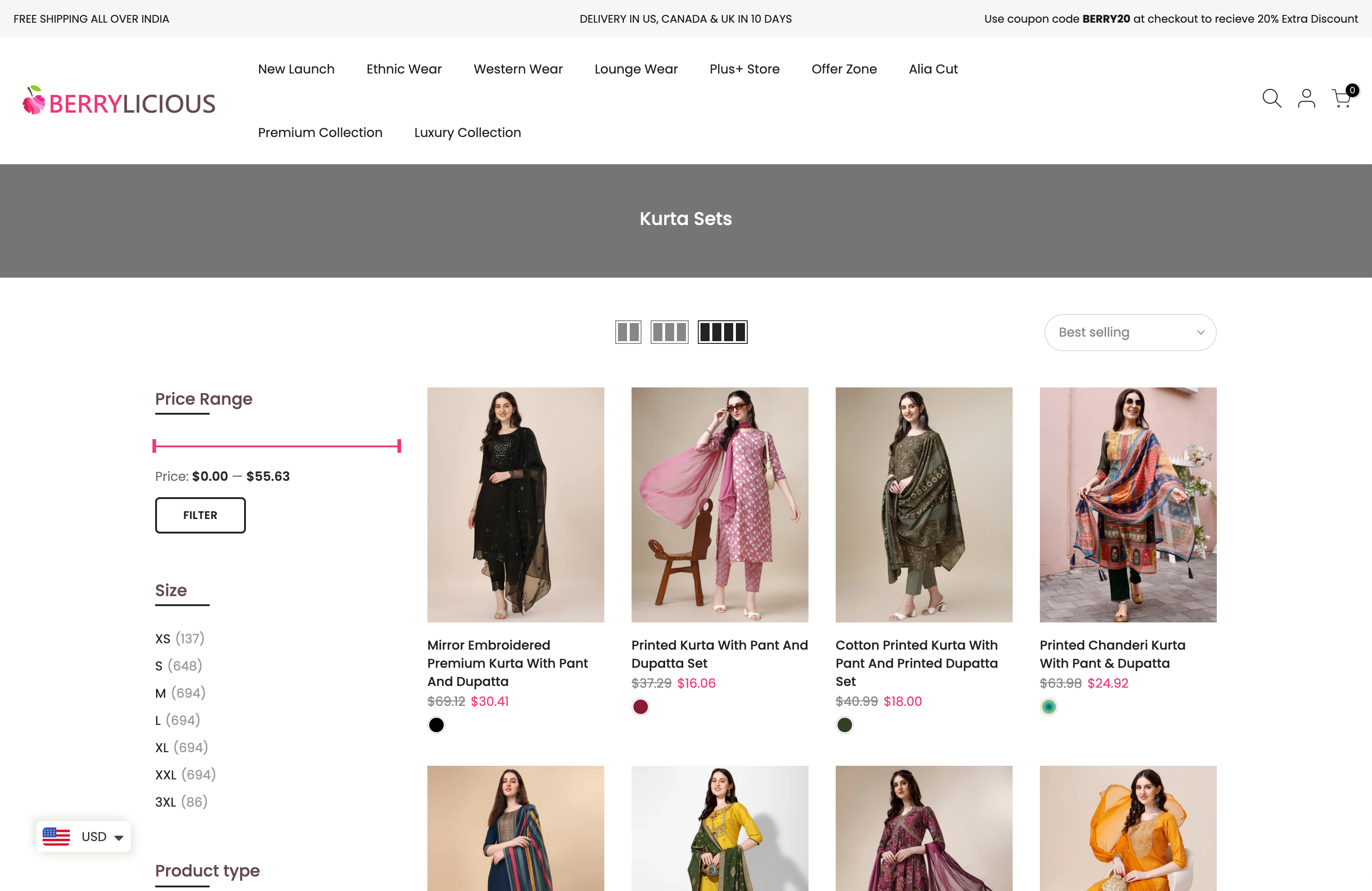 Berrylicious Clothing  - Shopify Website Development screenshot 3
