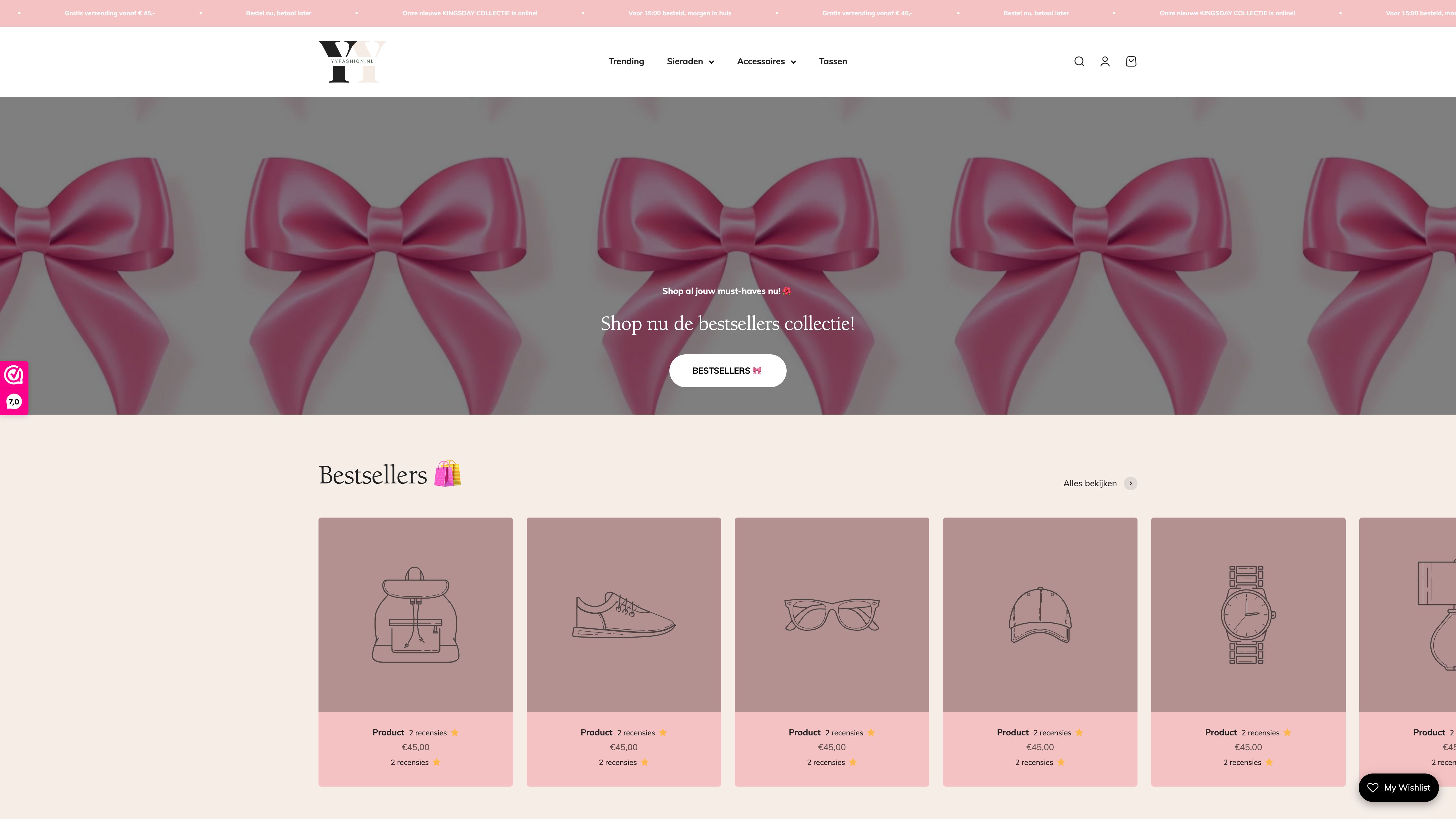 Y&Y Fashion Webshop: A Visually Appealing and Conversion-Optimized Store