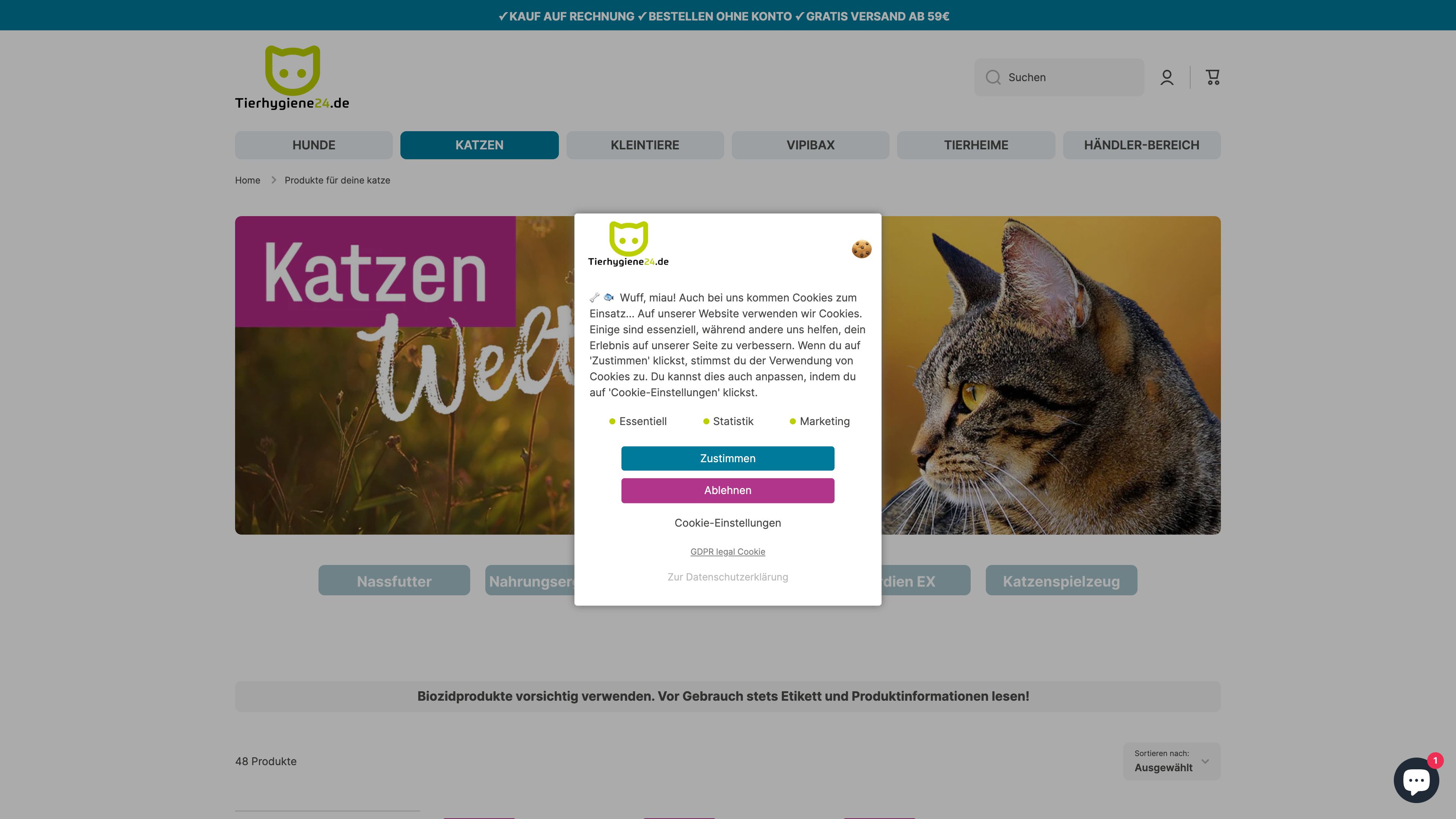 Tierhygiene24 : Redesign und B2B Erweiterung screenshot 2