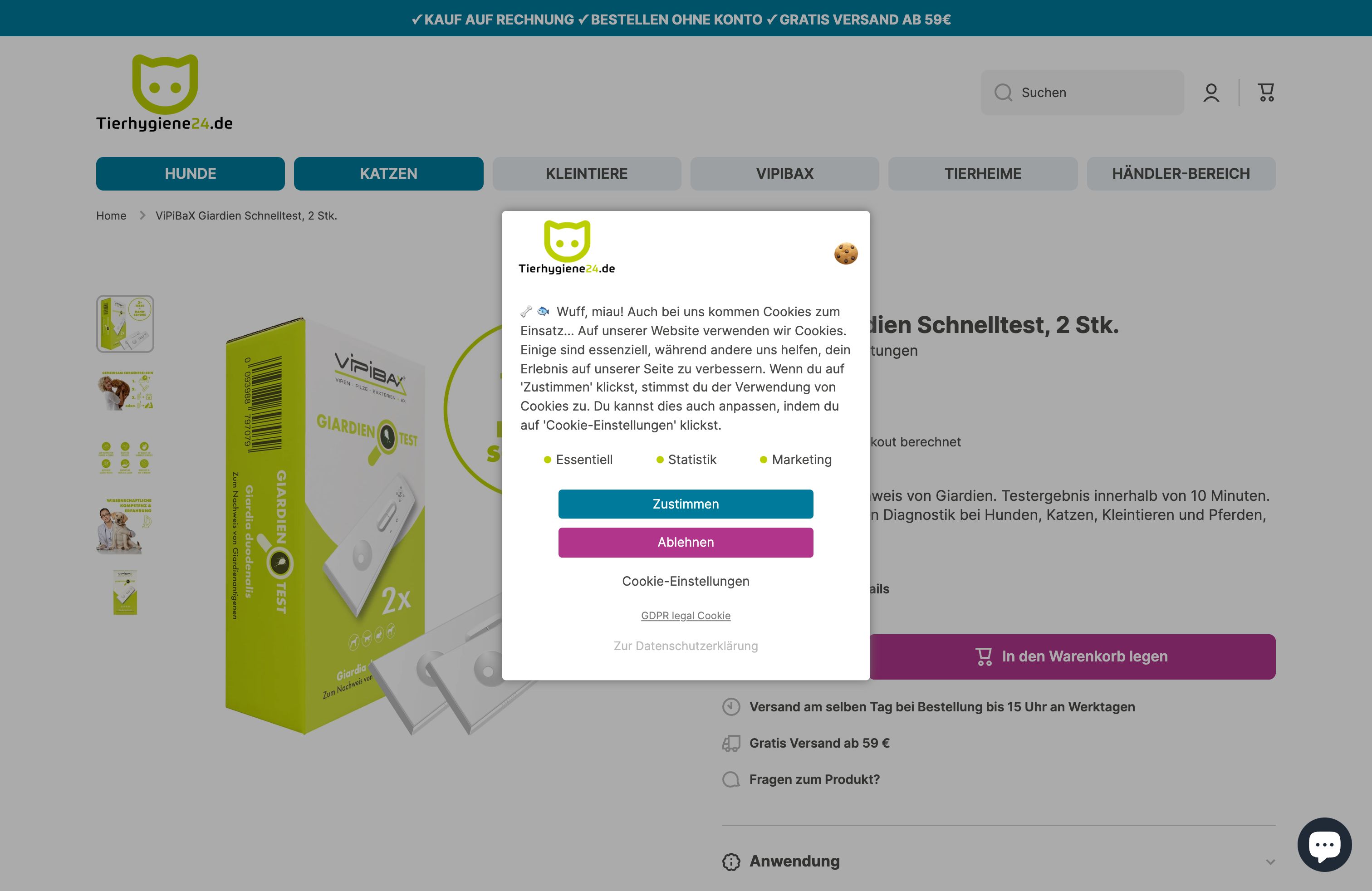 Tierhygiene24 : Redesign und B2B Erweiterung screenshot 4