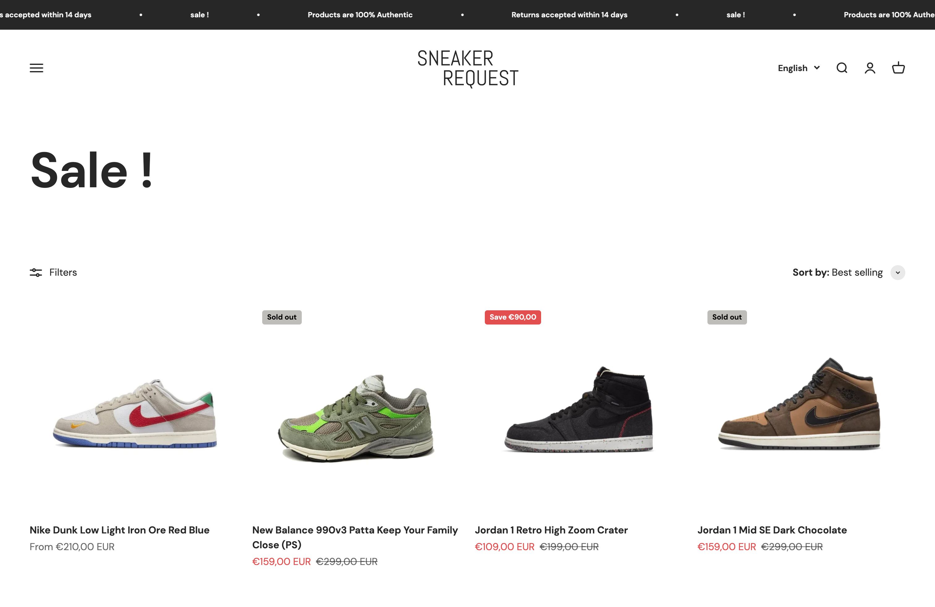 Sneaker Request screenshot