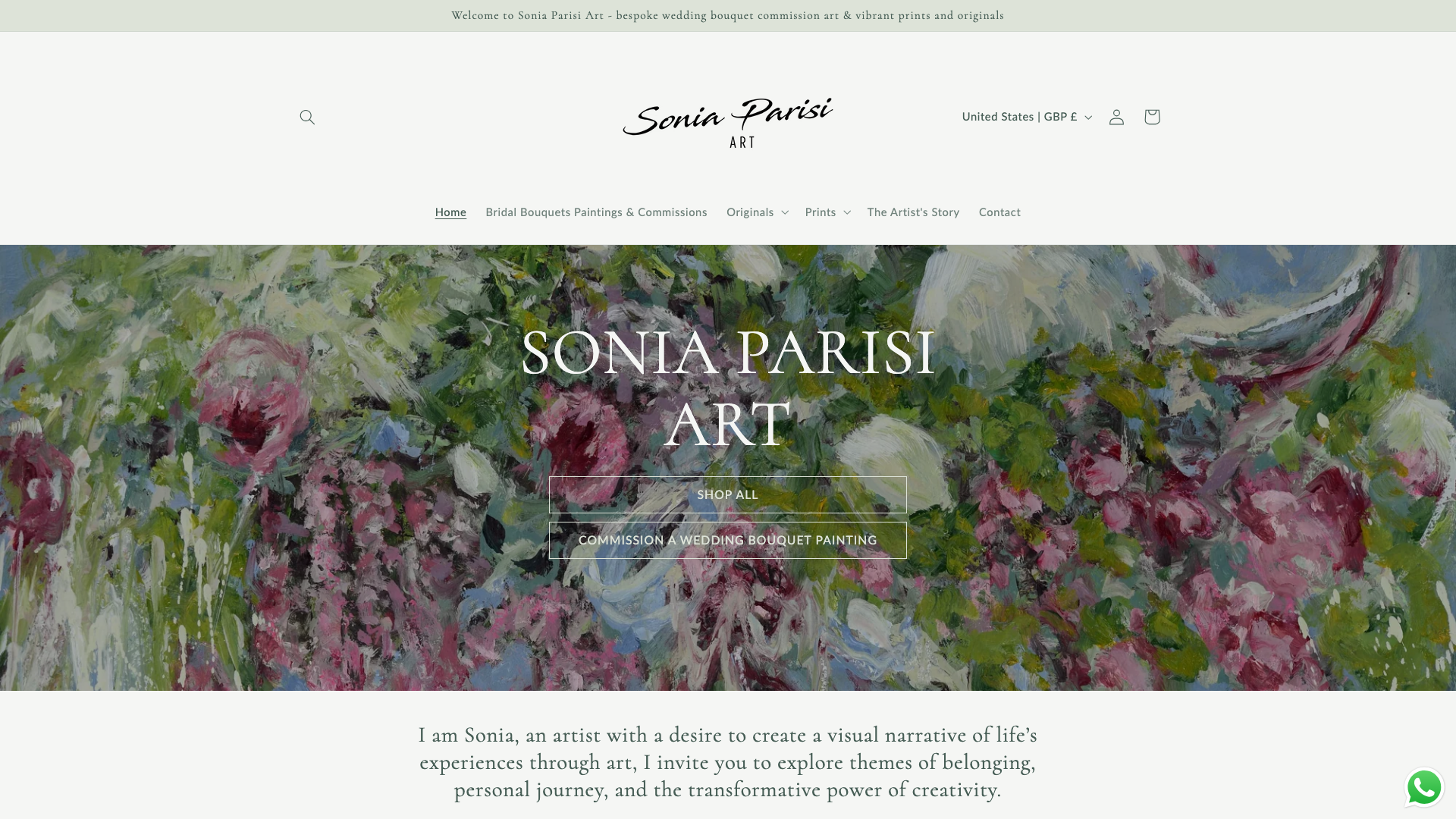 Sonia Parisi Art screenshot