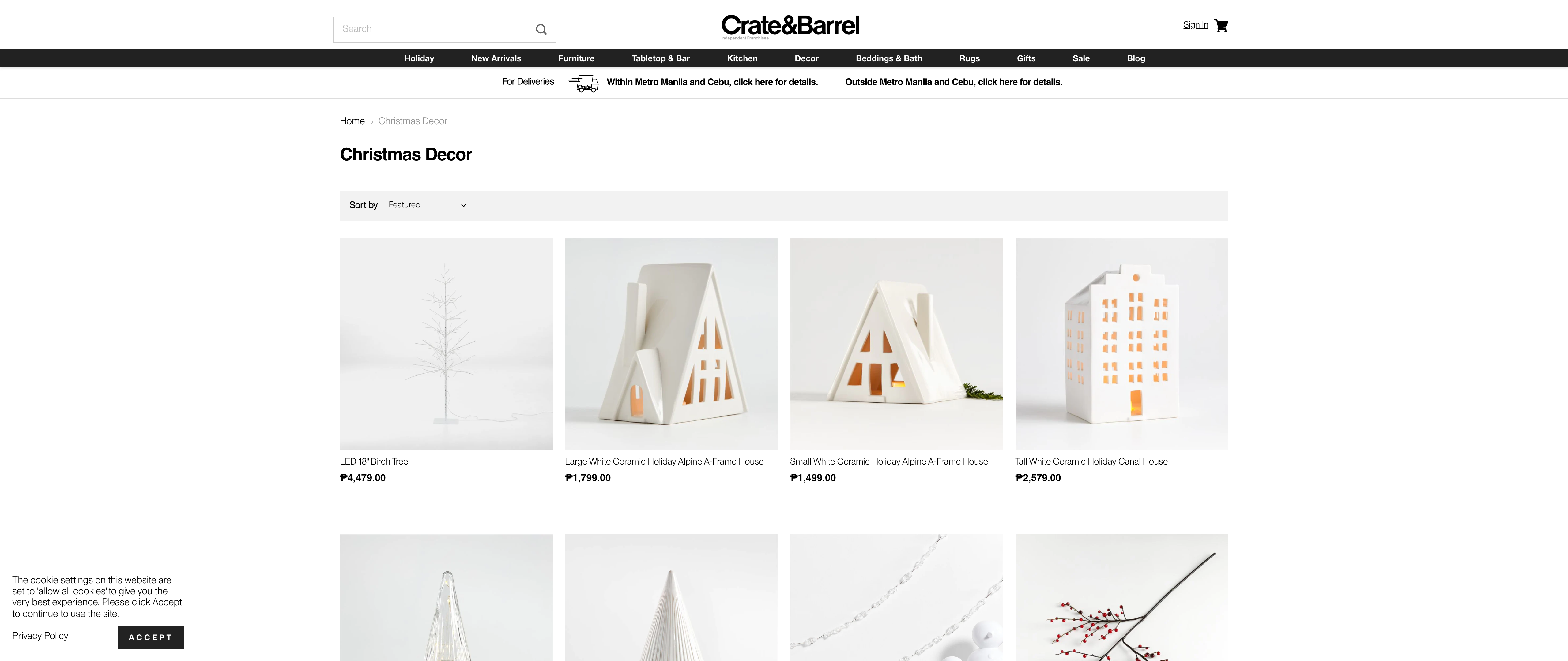 Crate & Barrel Philippines SEO Migration on Shopify screenshot 4