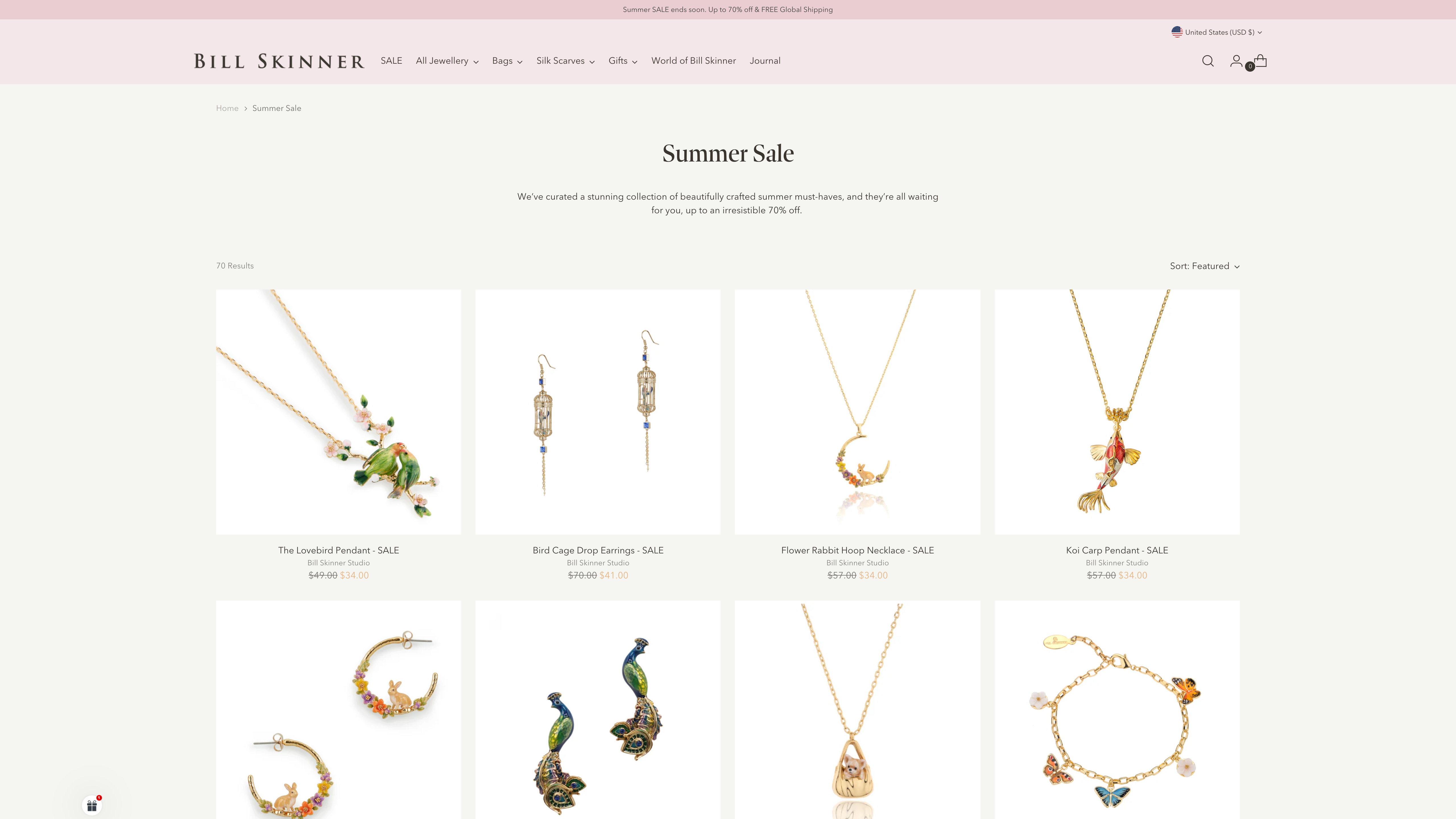 Bill Skinner Studio > Custom Website to Shopify Migration & Devlopment screenshot 2
