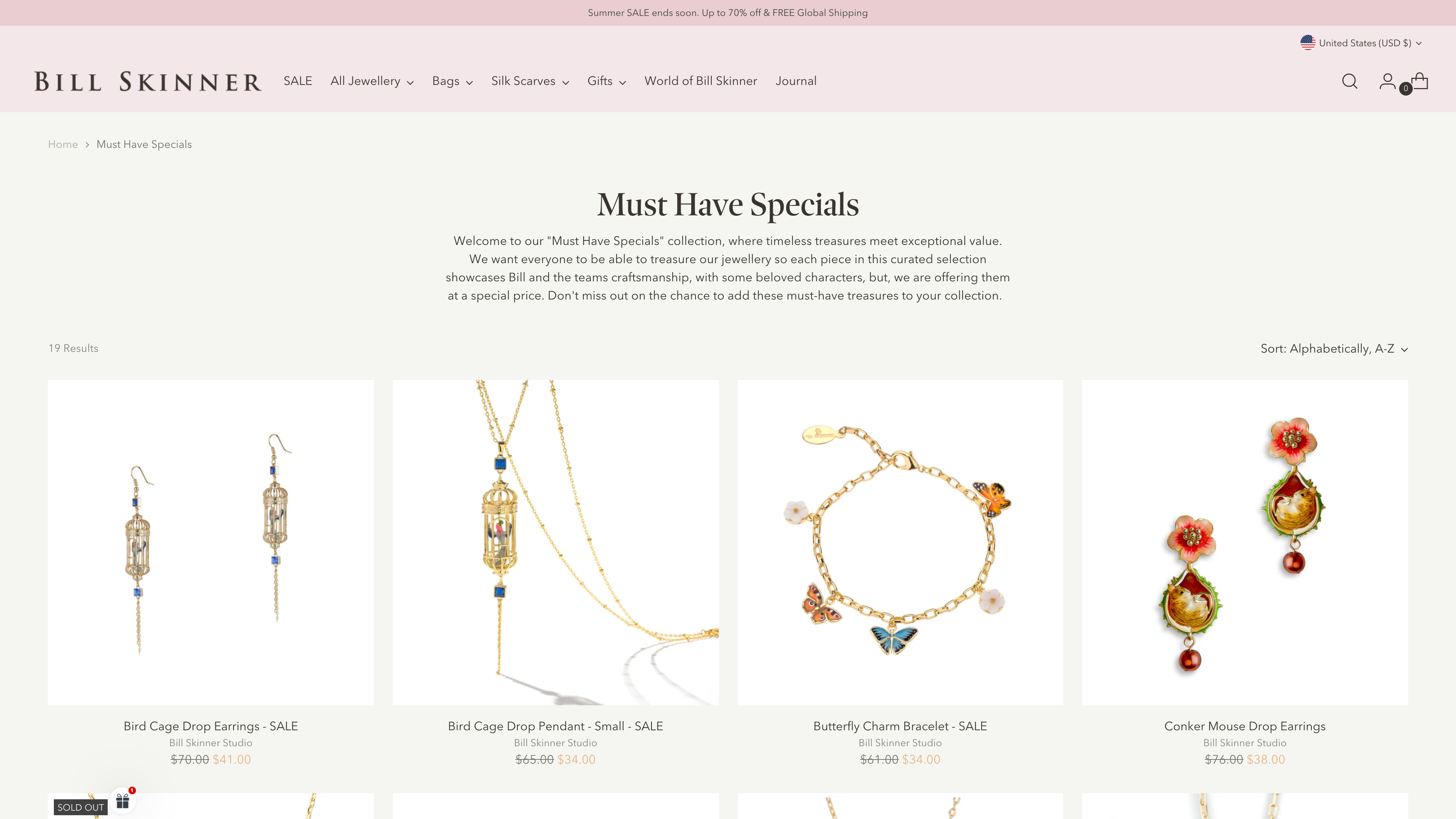 Bill Skinner Studio > Custom Website to Shopify Migration & Devlopment screenshot