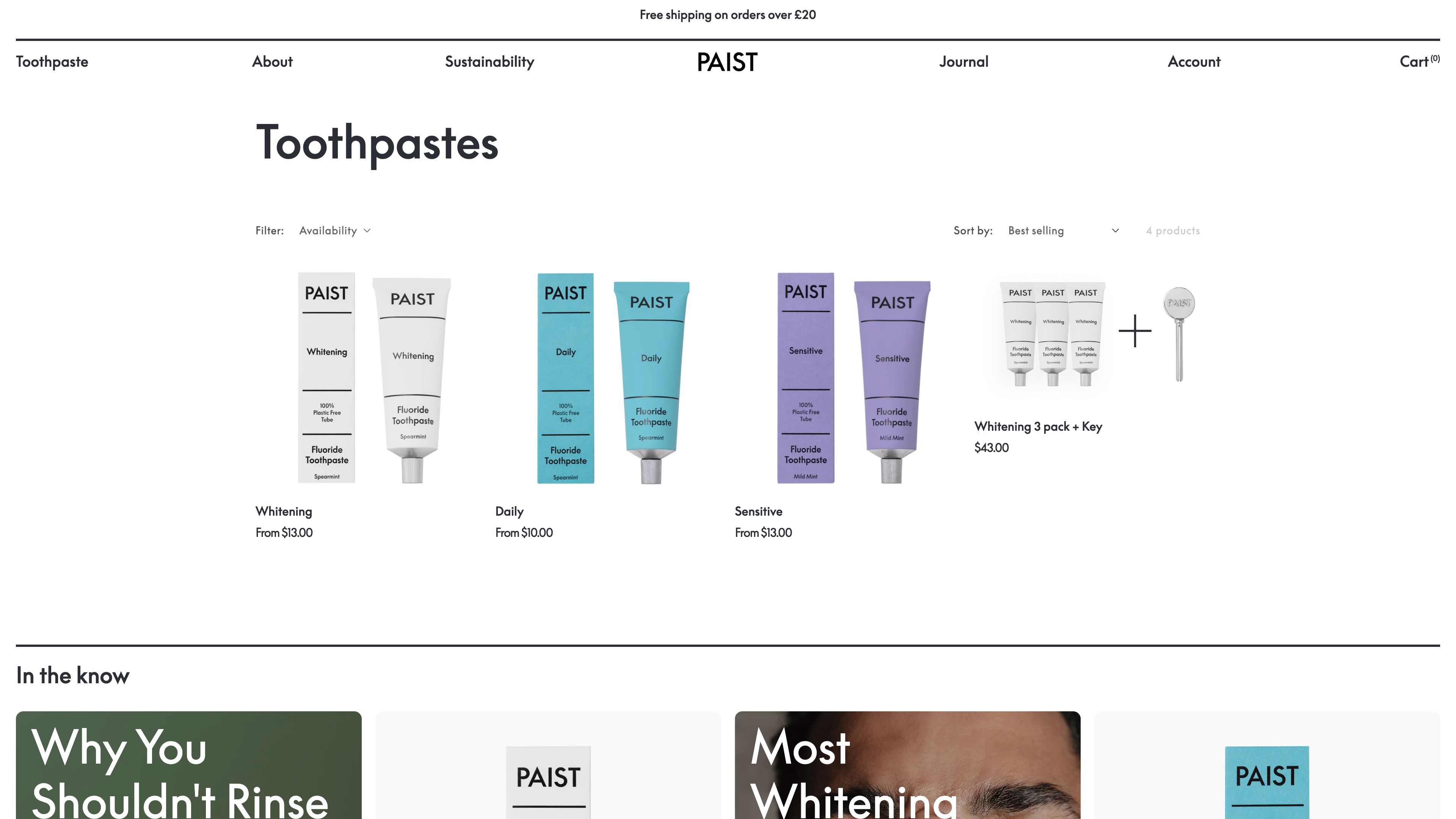 Paist website, Shopify theme development screenshot 2