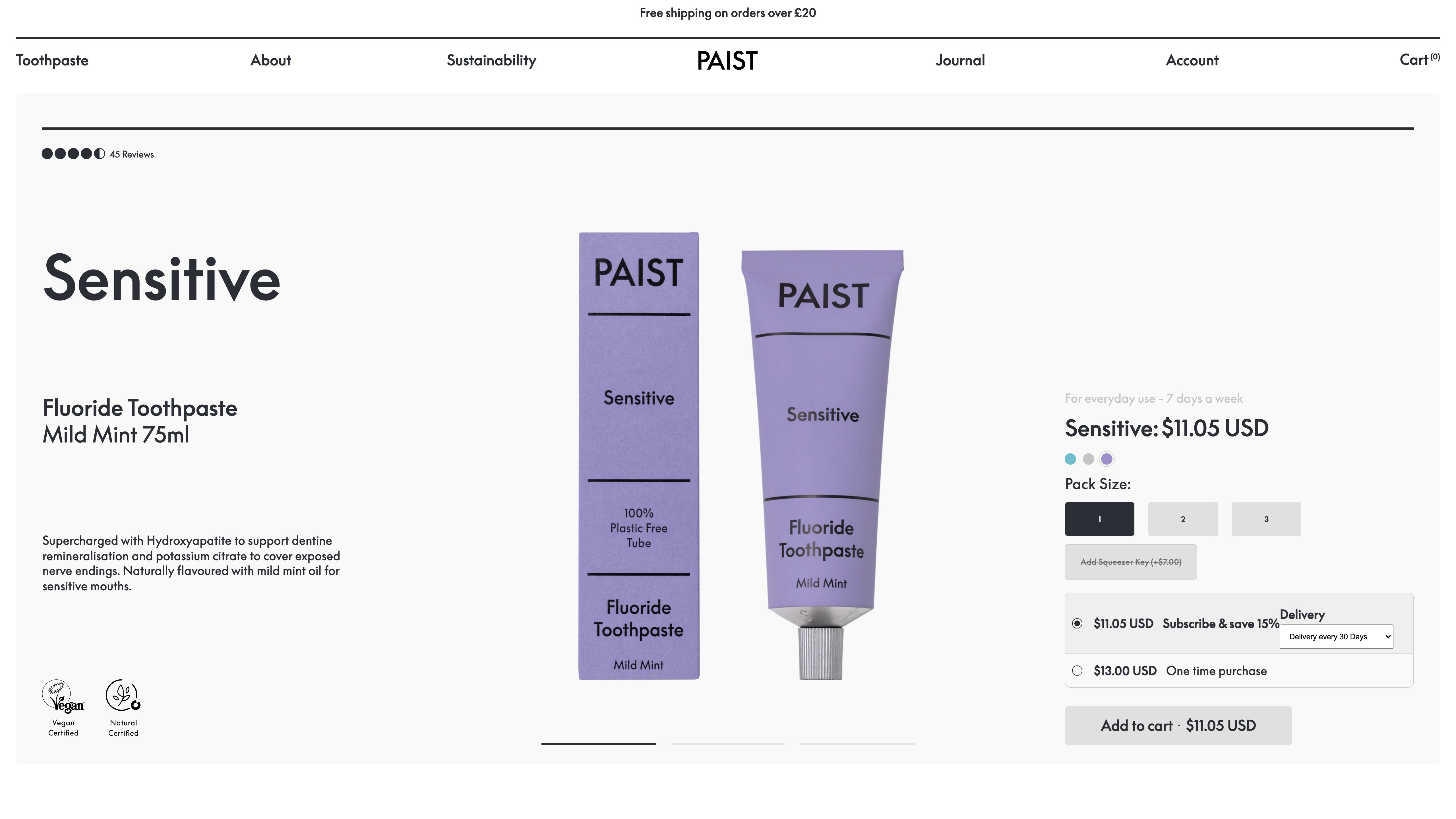 Paist website, Shopify theme development screenshot 4