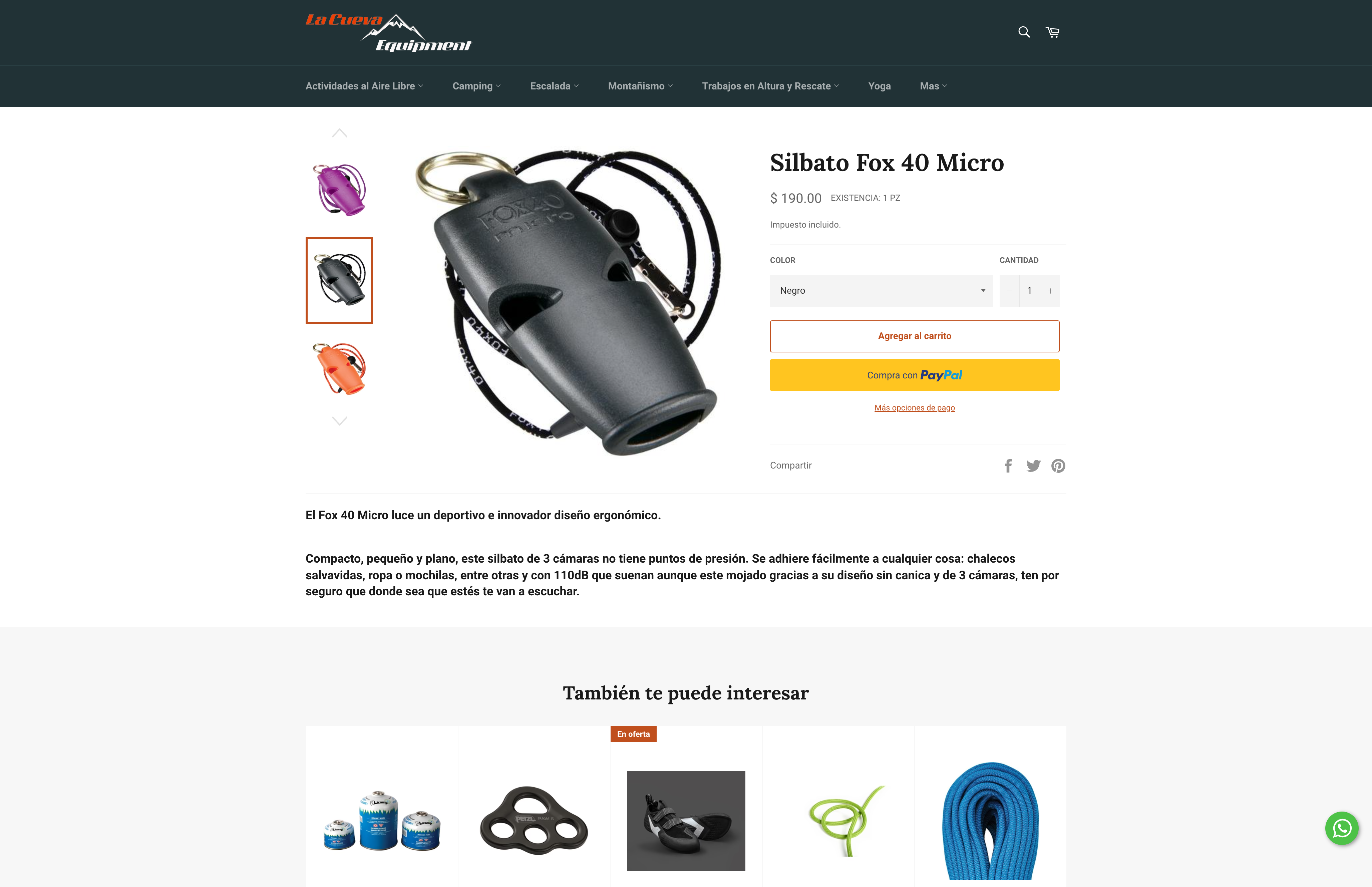 La Cueva Mountain Equipment screenshot 4