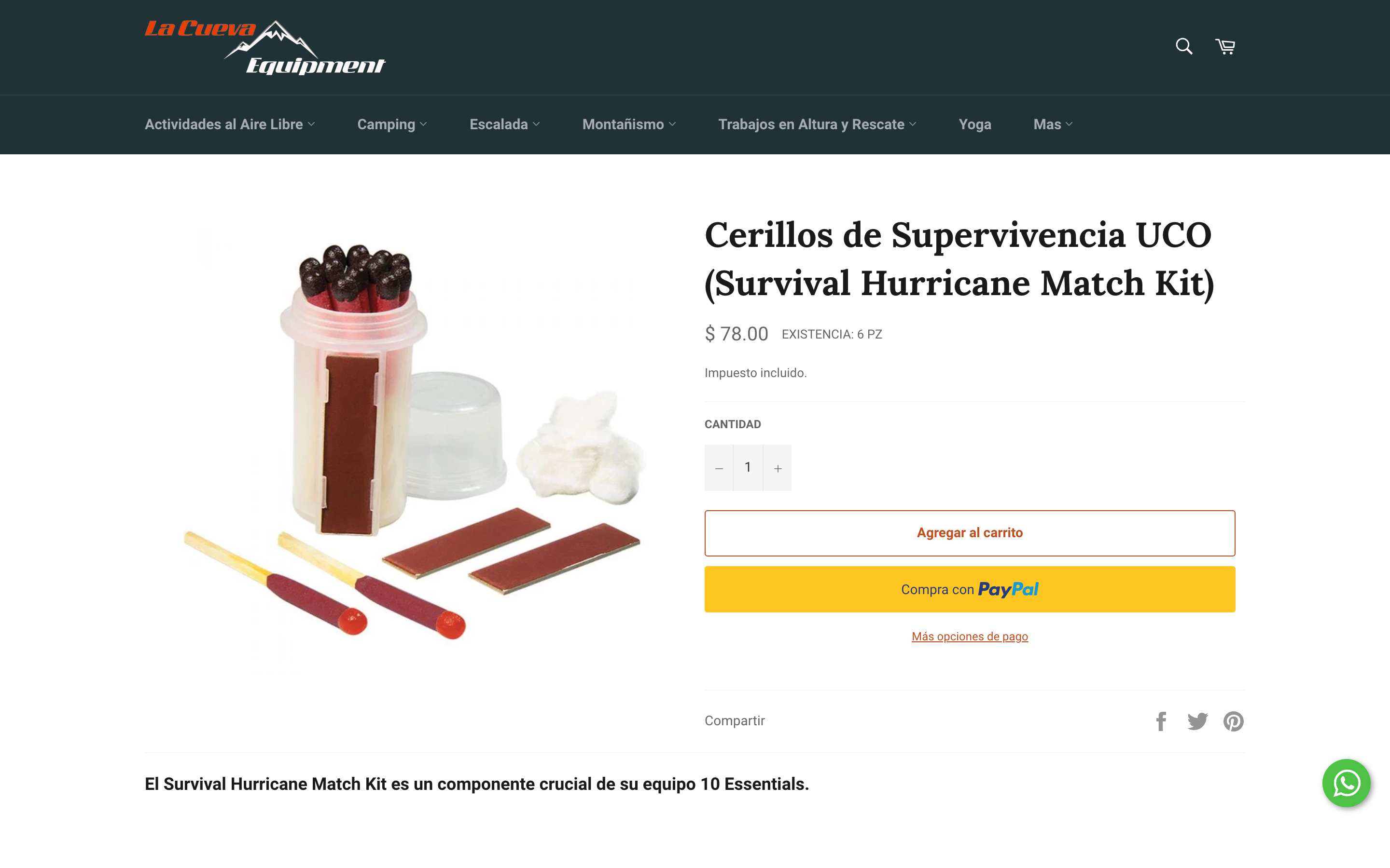 La Cueva Mountain Equipment screenshot 6