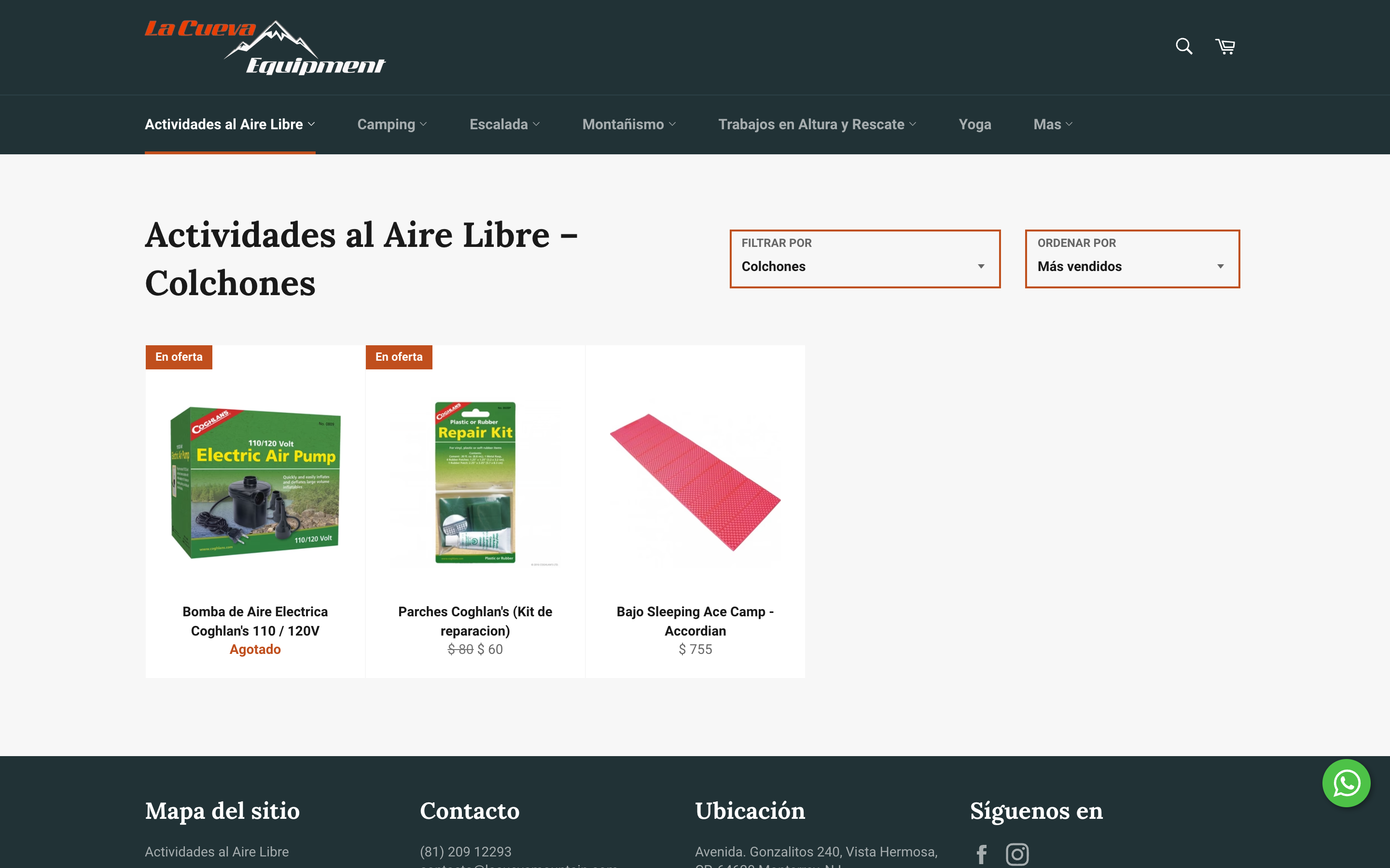 La Cueva Mountain Equipment screenshot 2