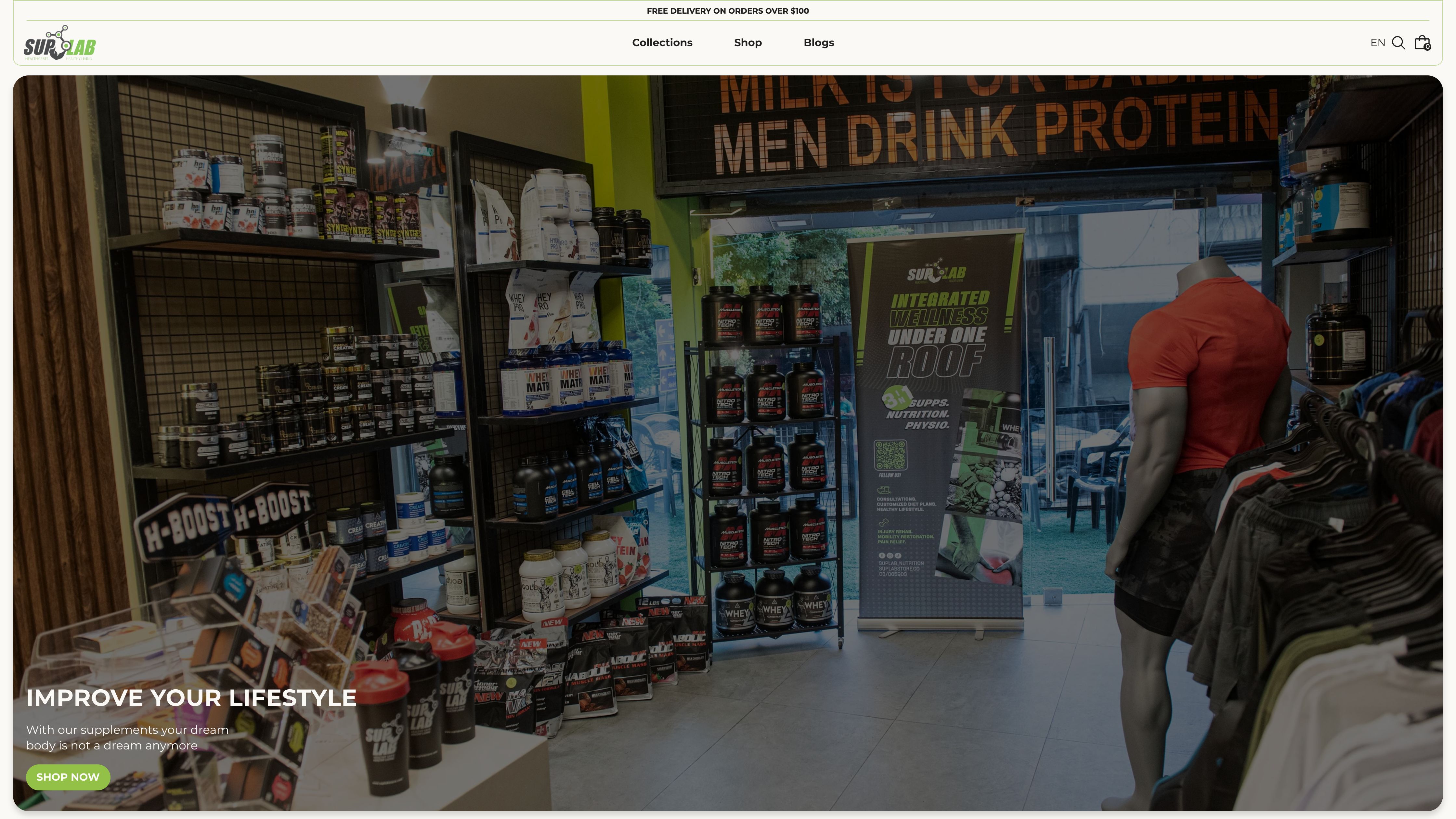 High-Performance Shopify Hydrogen Store for Suplab