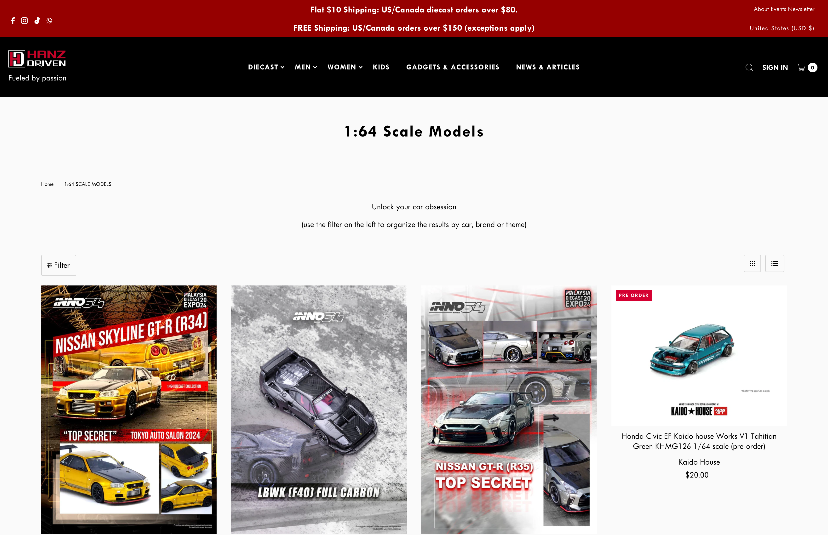 Die-cast Shopify store screenshot 2