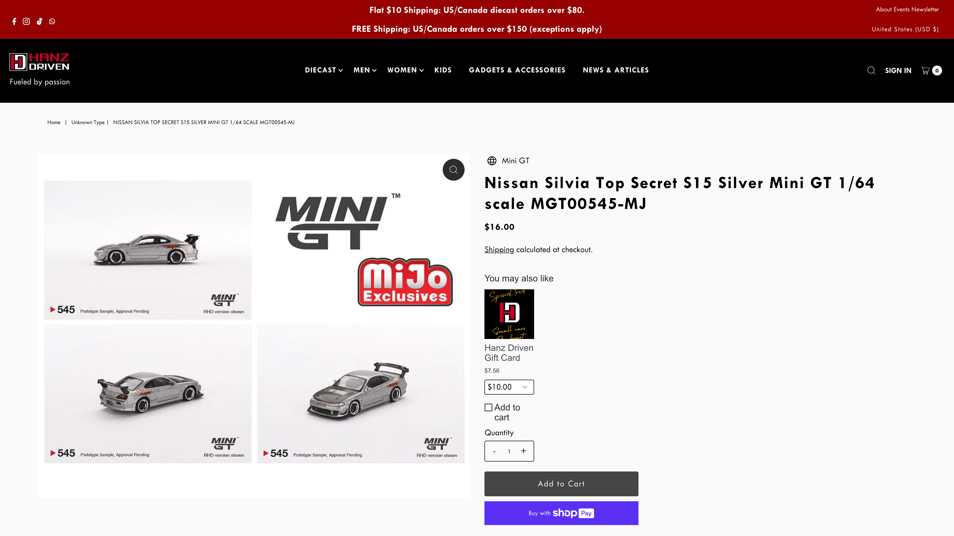 Die-cast Shopify store screenshot 3