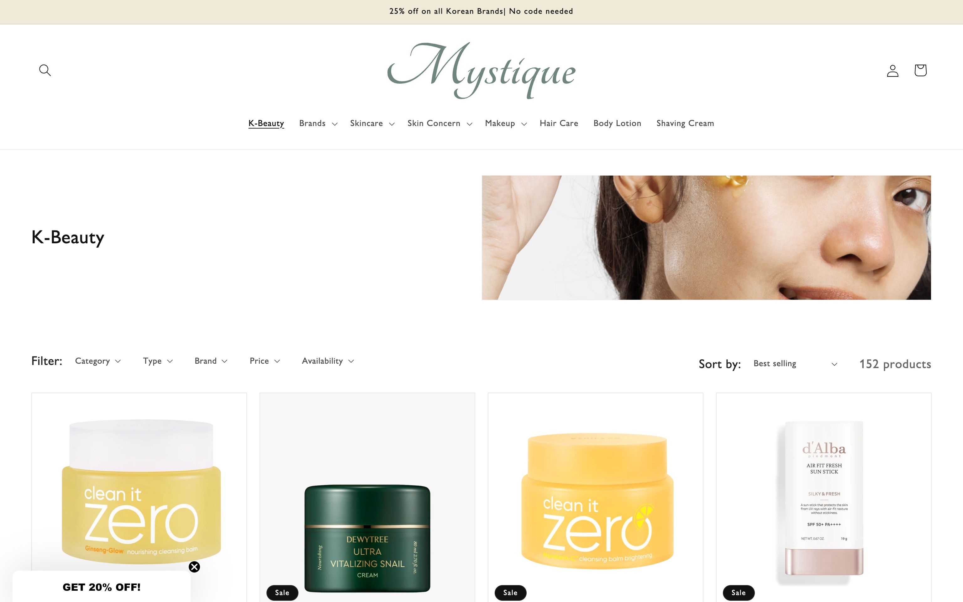 Mystique - Skincare, Makeup, Hair care, Body care and Beauty Products screenshot