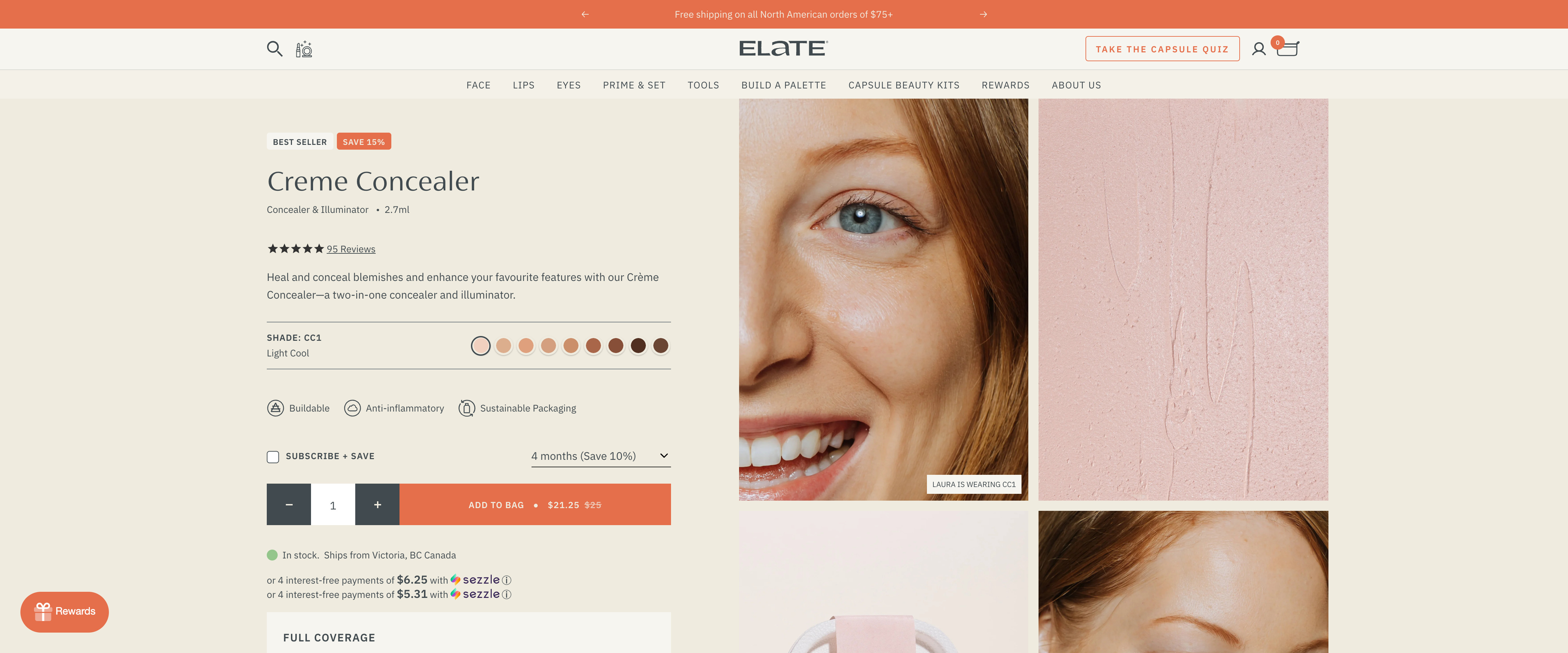 Elate Cosmetics - Shopify Plus screenshot 4