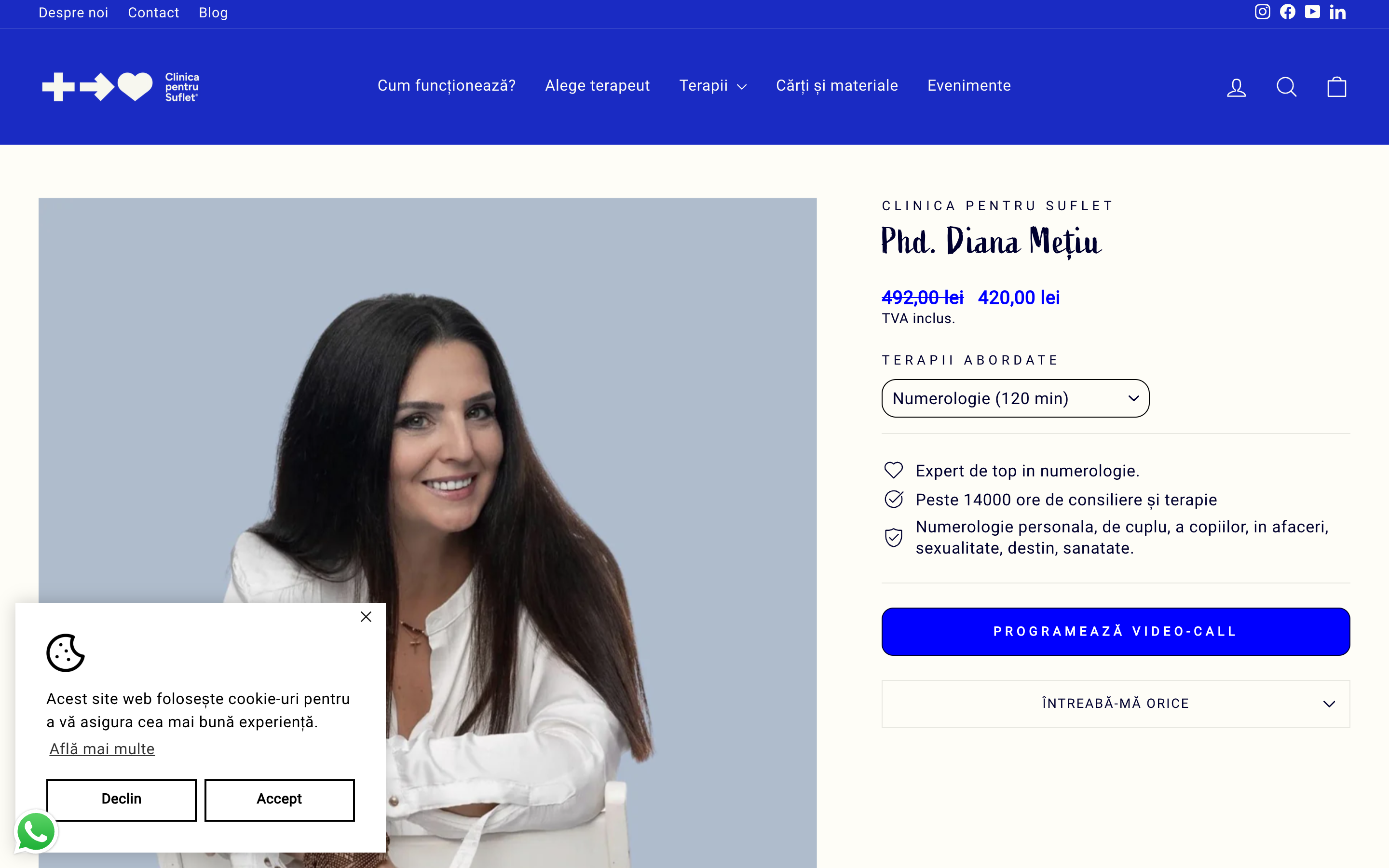 Online and In-Person Mental Health Services at Clinica pentru Suflet