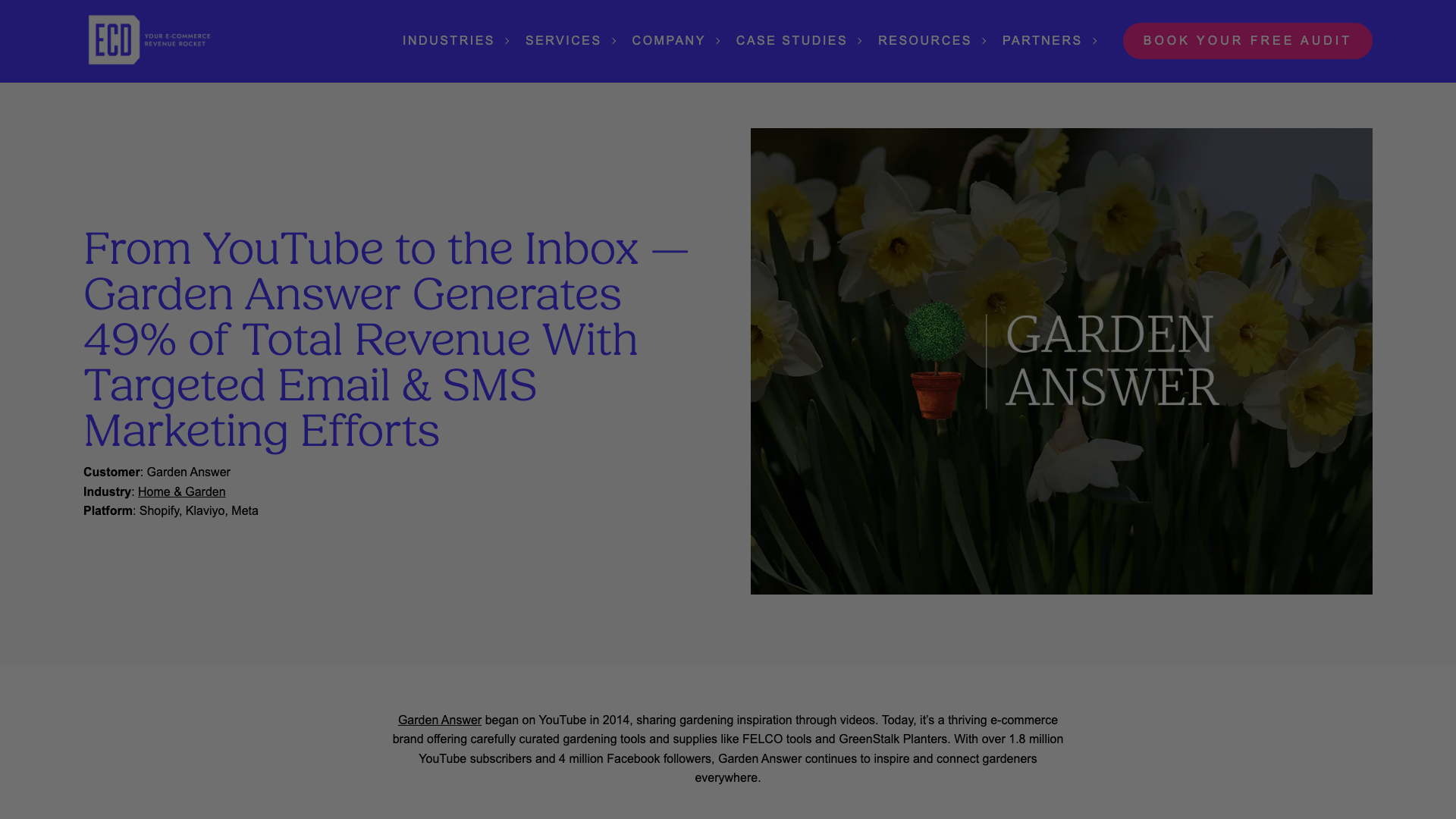ECD Digital Skyrocketed Garden Answer's online sales