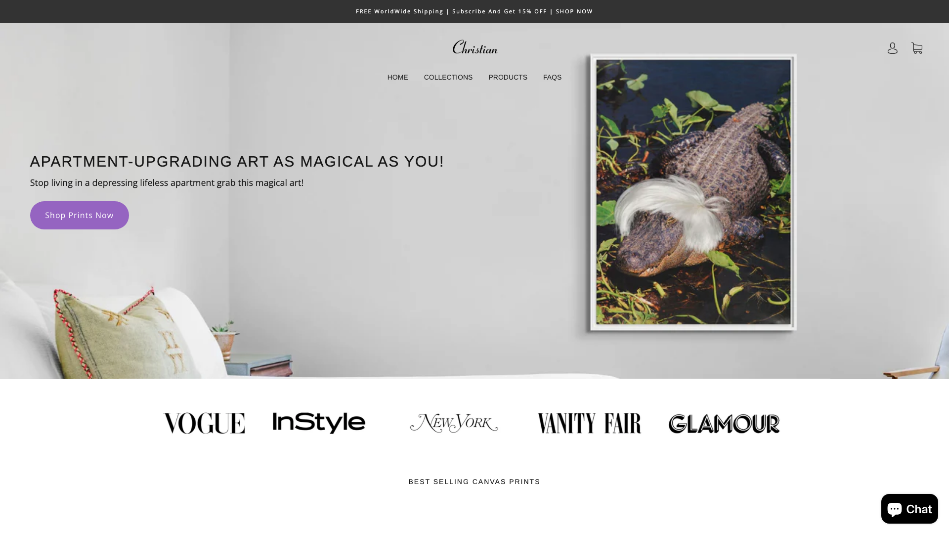 Brand of Unique Prints on Shopify