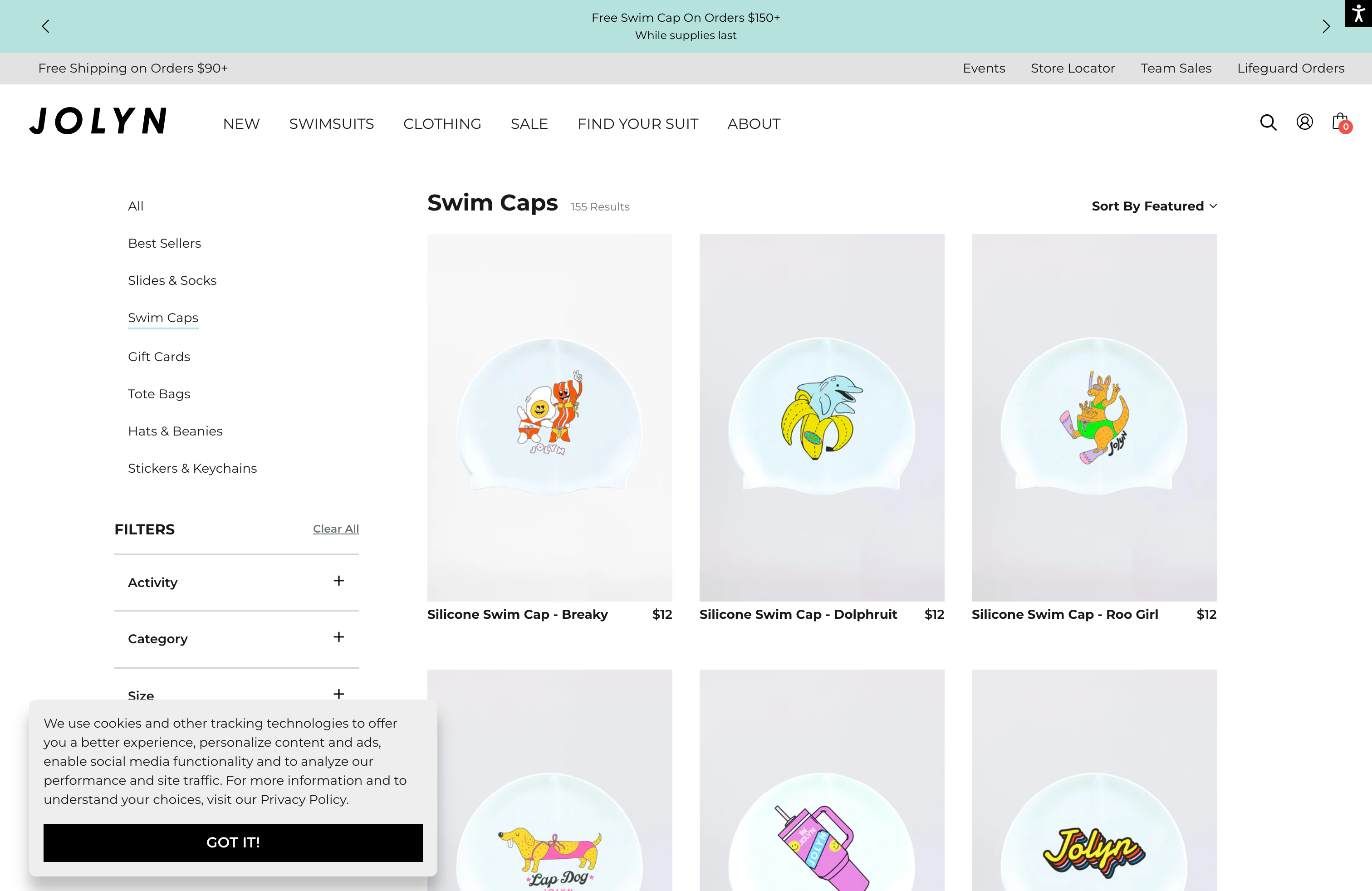 Customization of the Joly Clothing Site screenshot 2