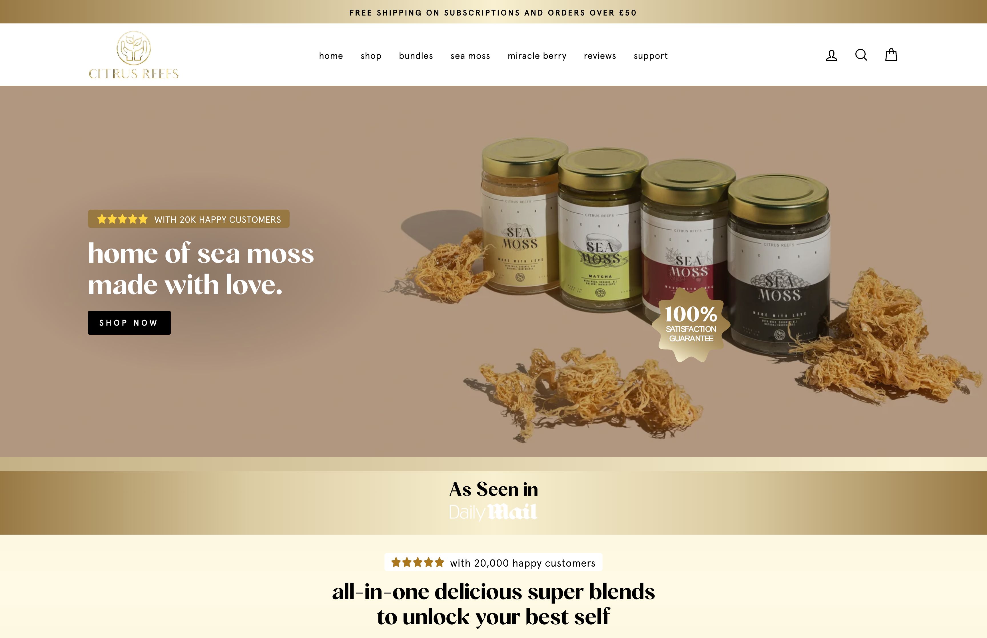 Citrusreef Sea Moss Shopify Store screenshot 6