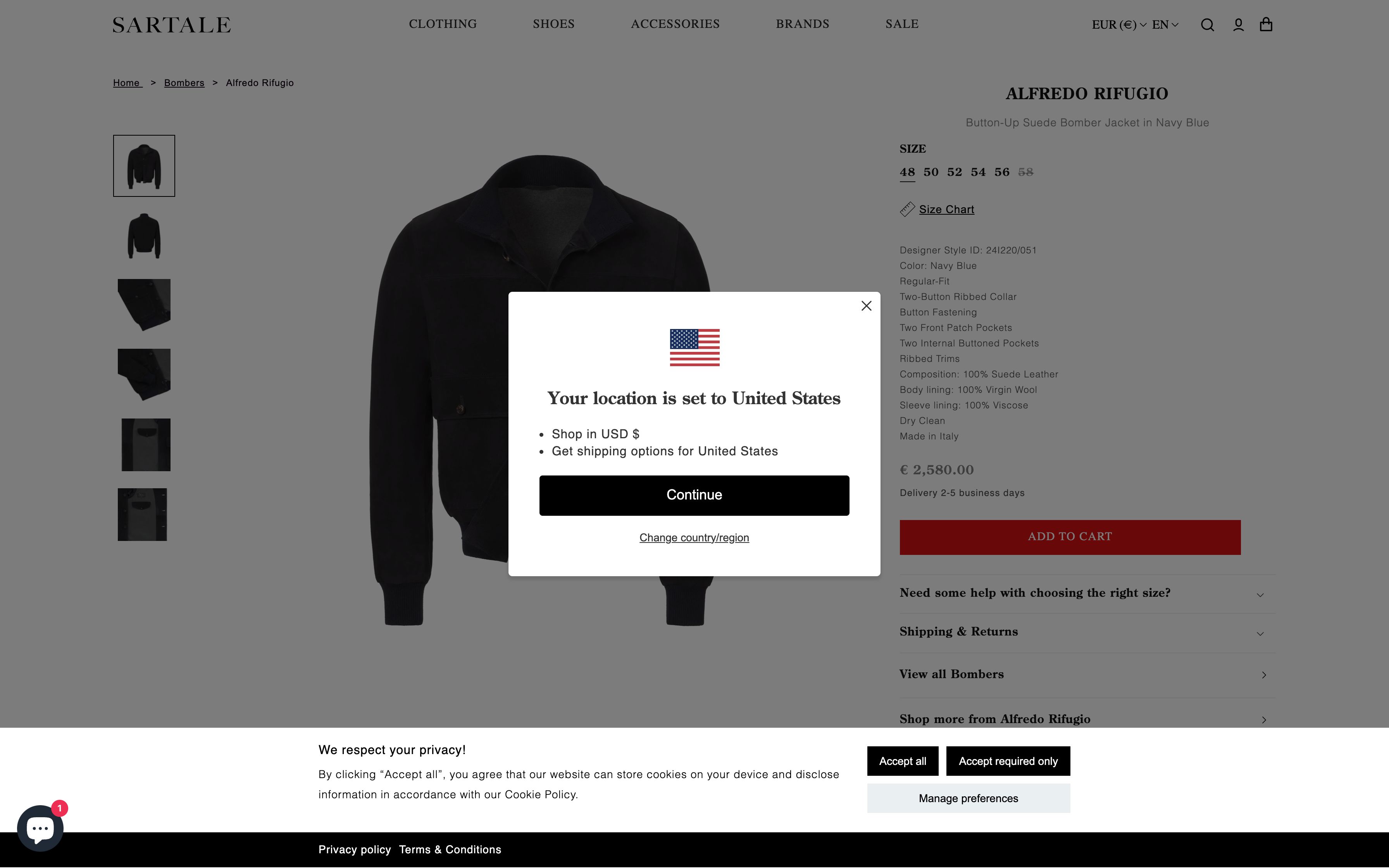 Complete store setup & design for clothes brand - Sartale screenshot 4