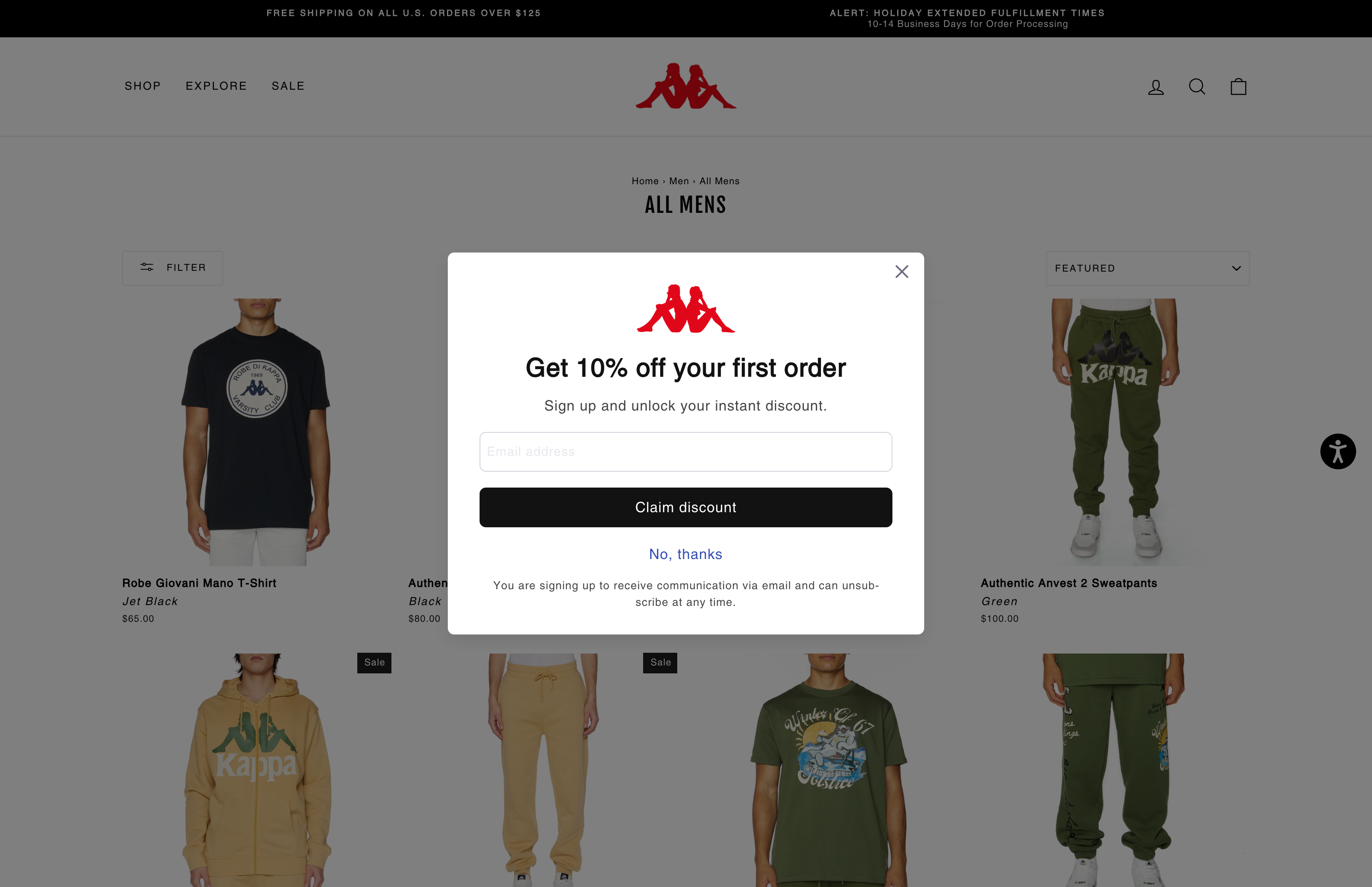 Kappa USA screenshot