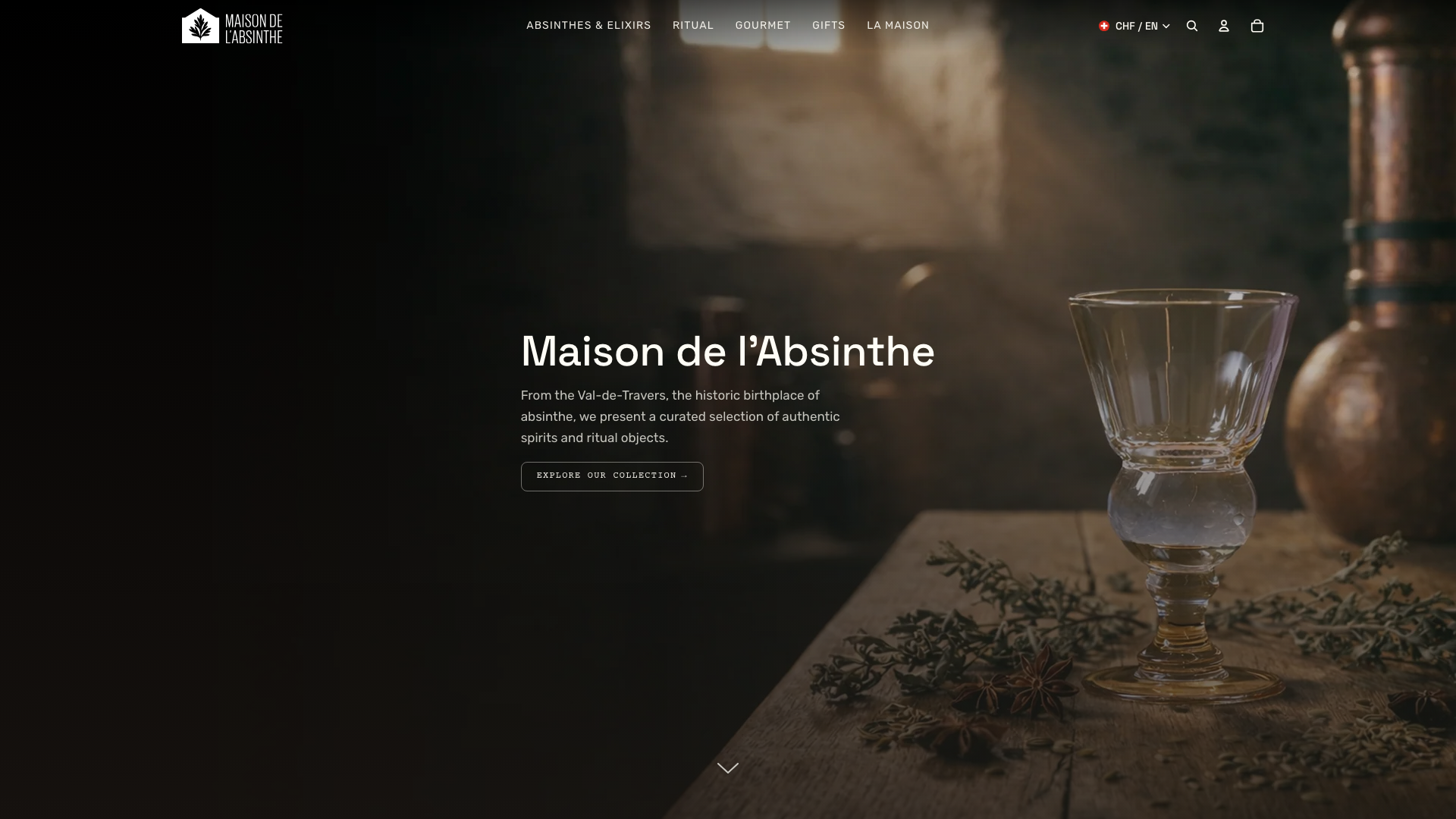 Maison de l'Absinthe — Premium Shopify Shop for an Iconic Swiss Museum