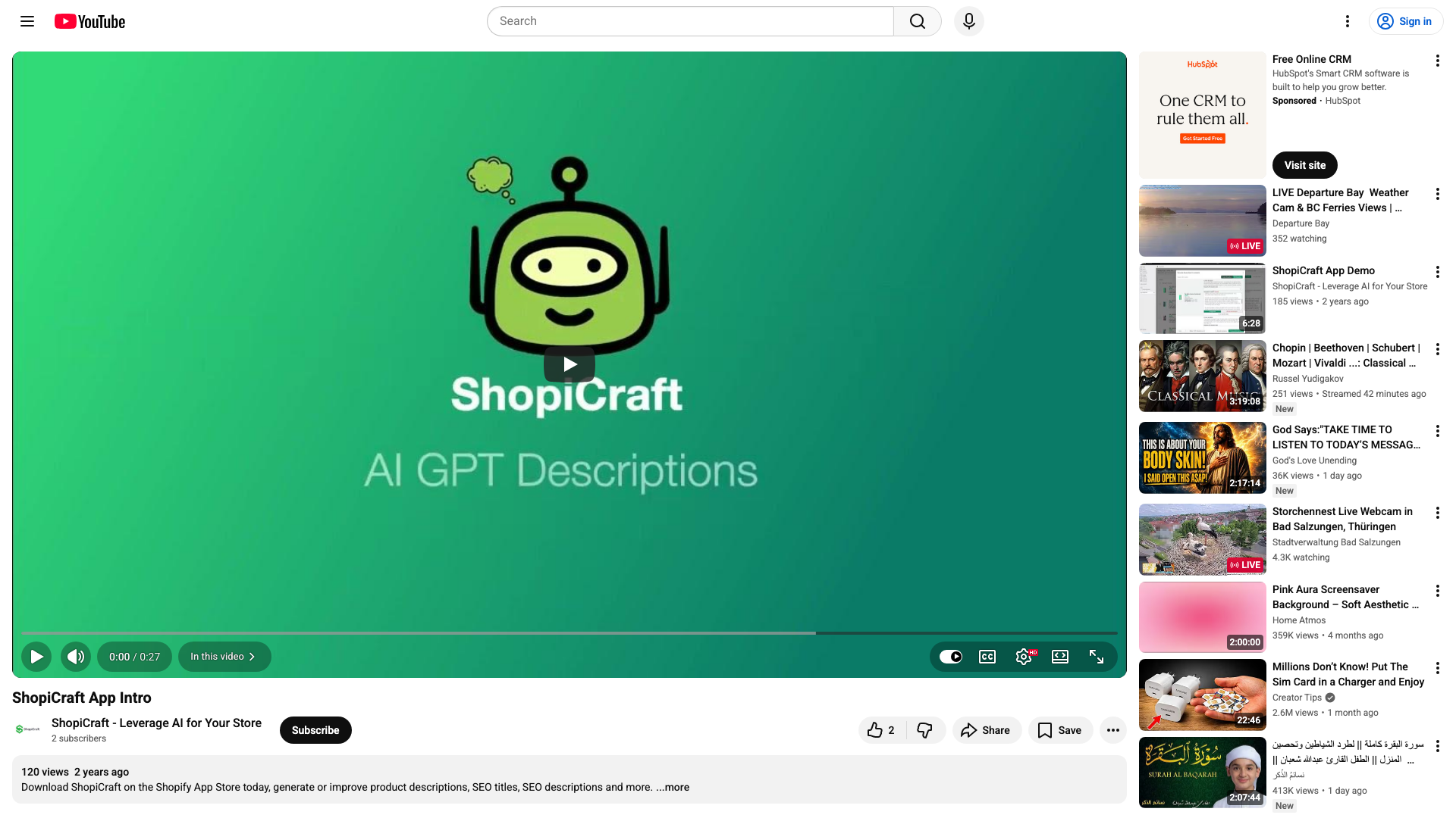 ShopiCraft | AI Product & SEO Descriptions screenshot