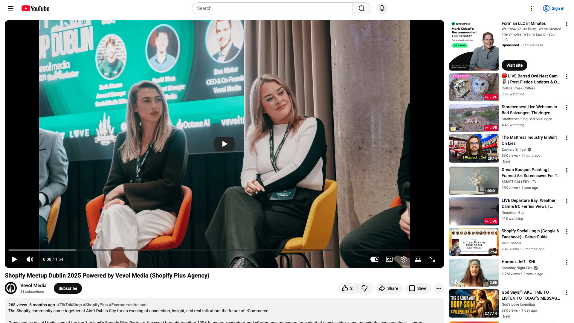 Shopify Meetup Dublin 2025 screenshot