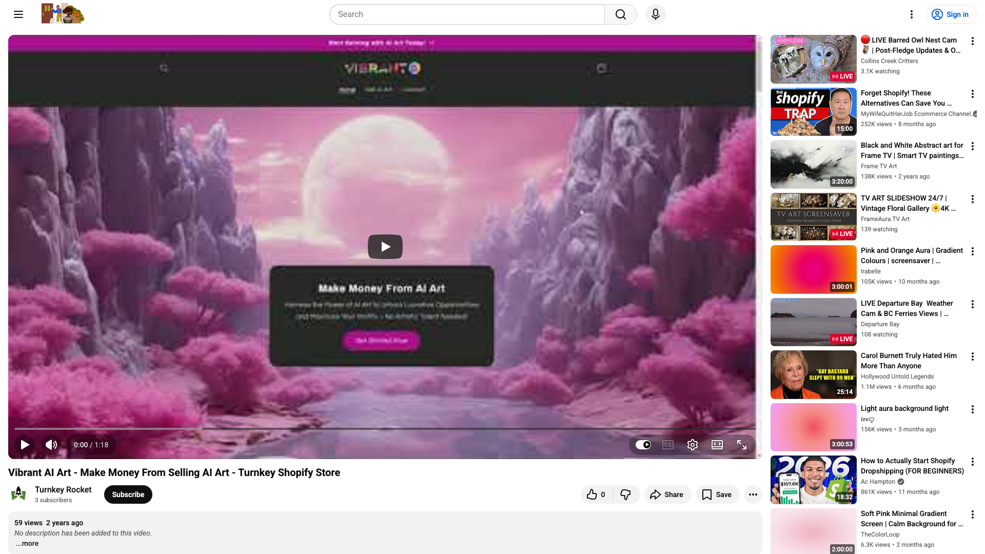 Vibrant AI Art - Make Money From Selling AI Art screenshot