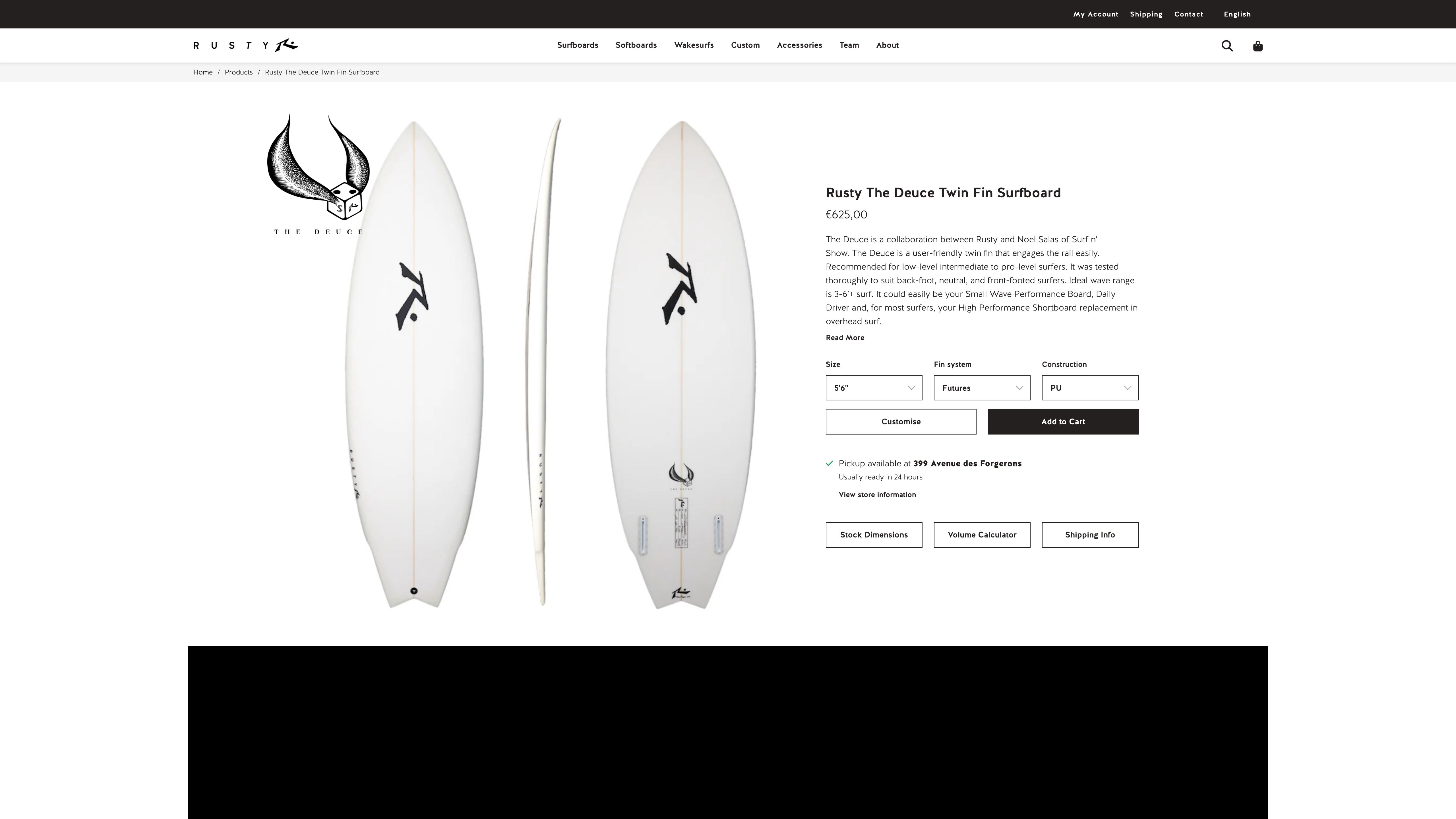 Surfing Innovation: Crafting Rusty Surfboards' Online Presence screenshot 3