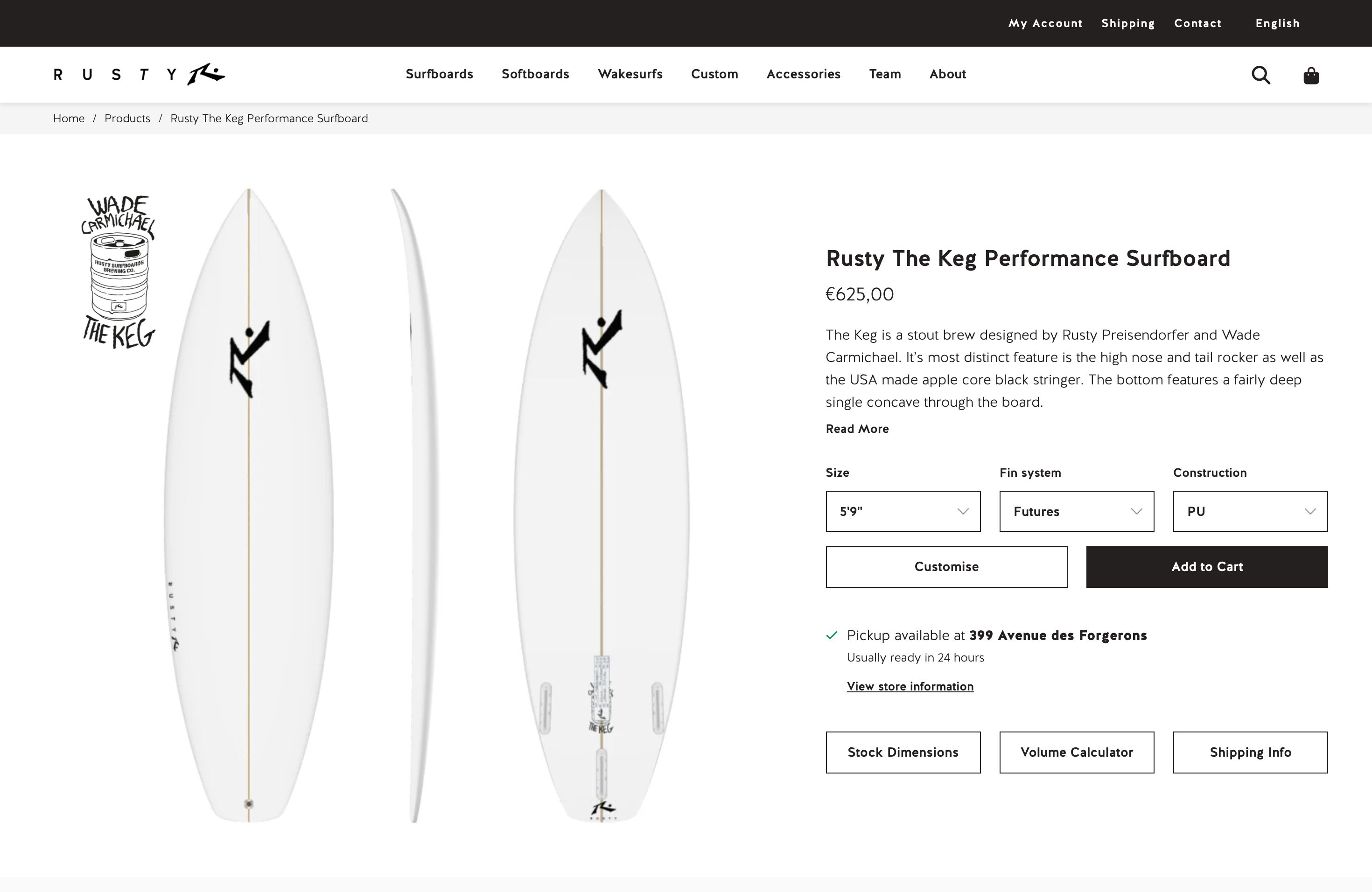 Surfing Innovation: Crafting Rusty Surfboards' Online Presence screenshot 4