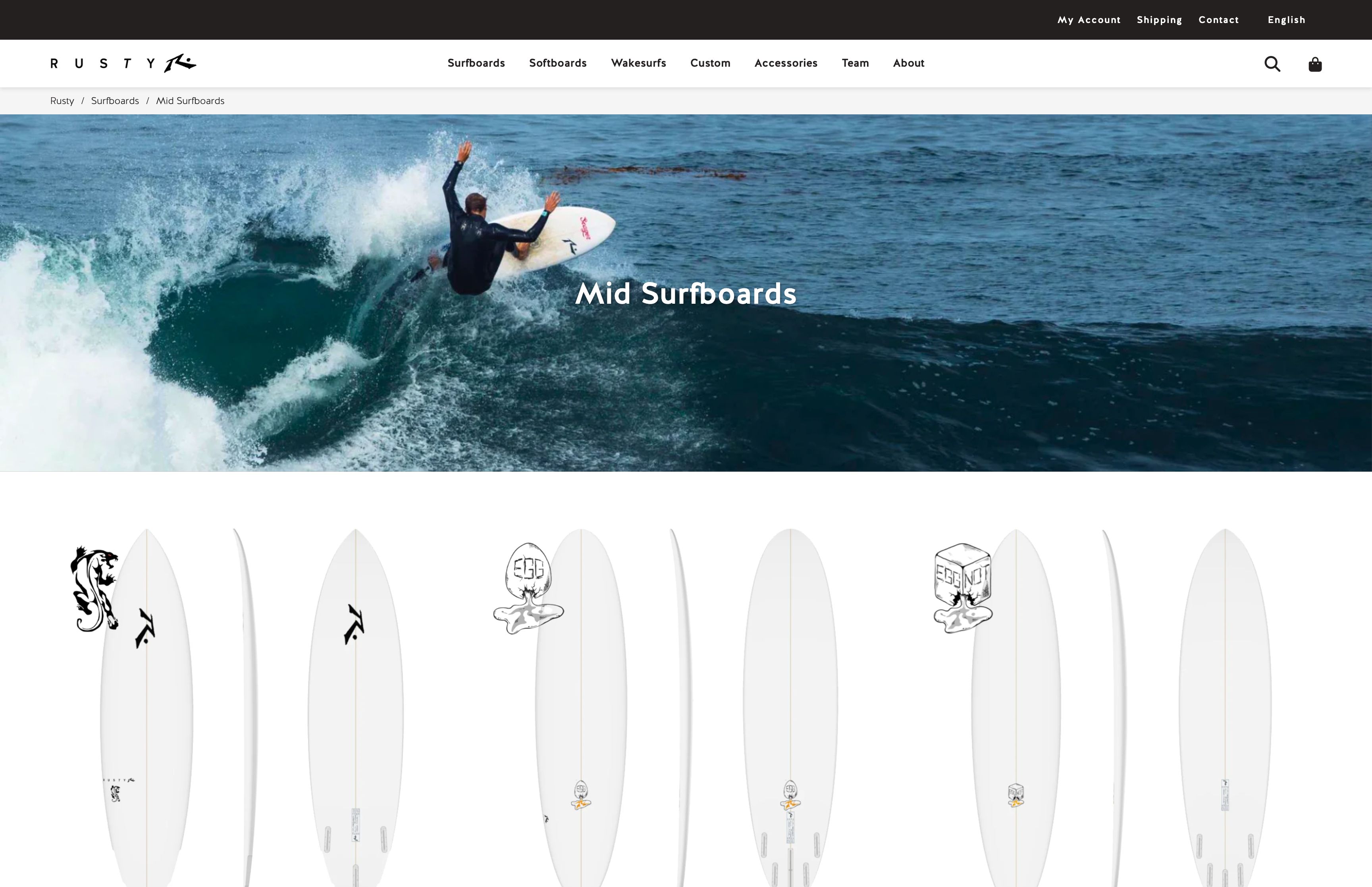 Surfing Innovation: Crafting Rusty Surfboards' Online Presence screenshot 2